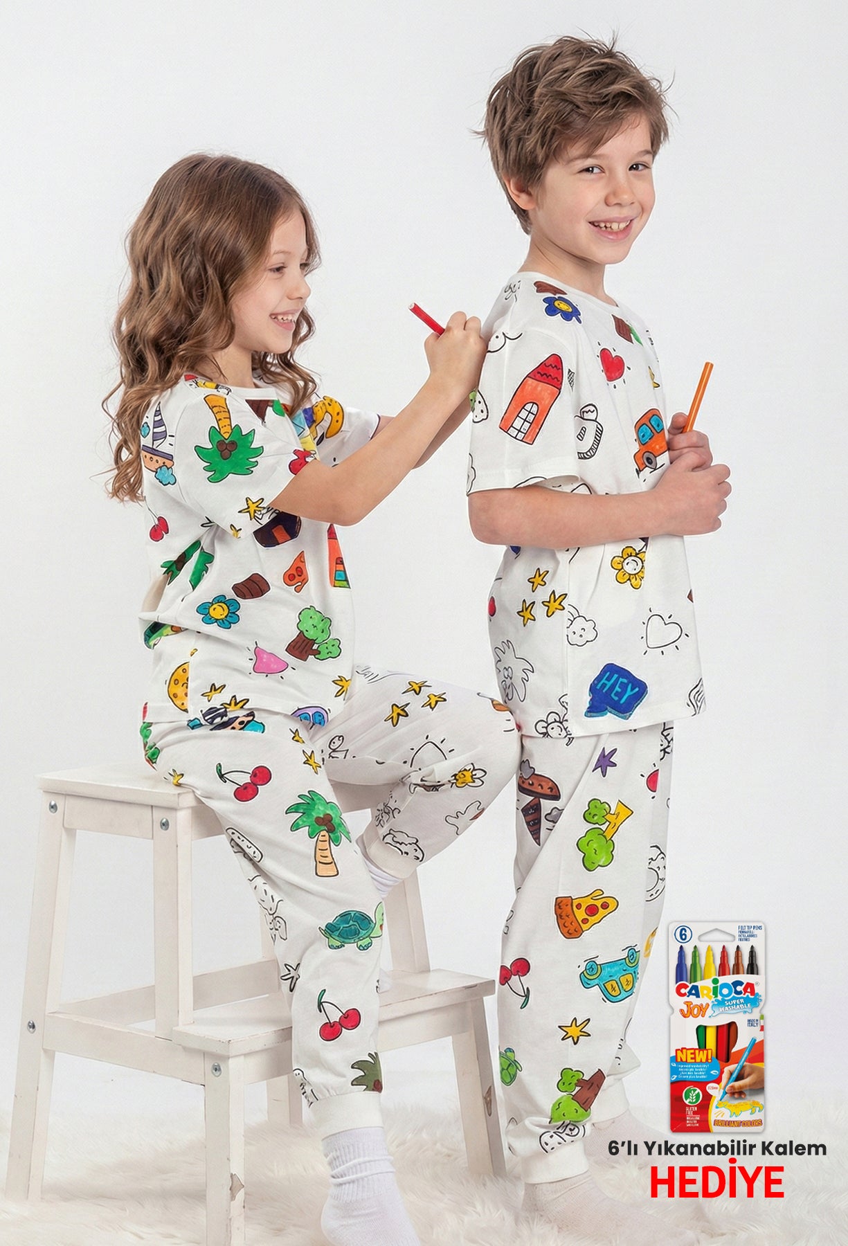 Carioca Boyanabilir Pijama-Keçeli Kalem 6-7 Yaş Ln-80013-1