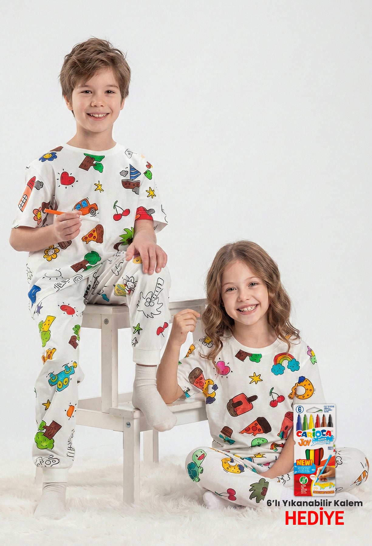 Carioca Boyanabilir Pijama-Keçeli Kalem 6-7 Yaş Ln-80013-3