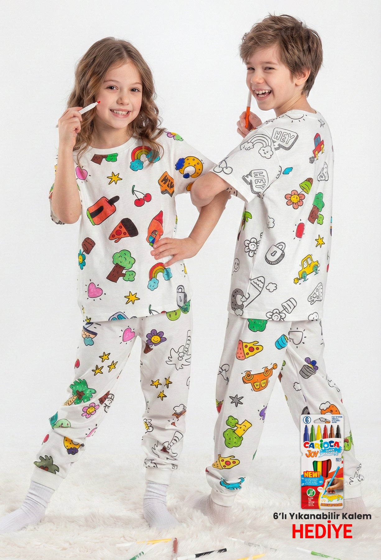 Carioca Boyanabilir Pijama-Keçeli Kalem 6-7 Yaş Ln-80013-7
