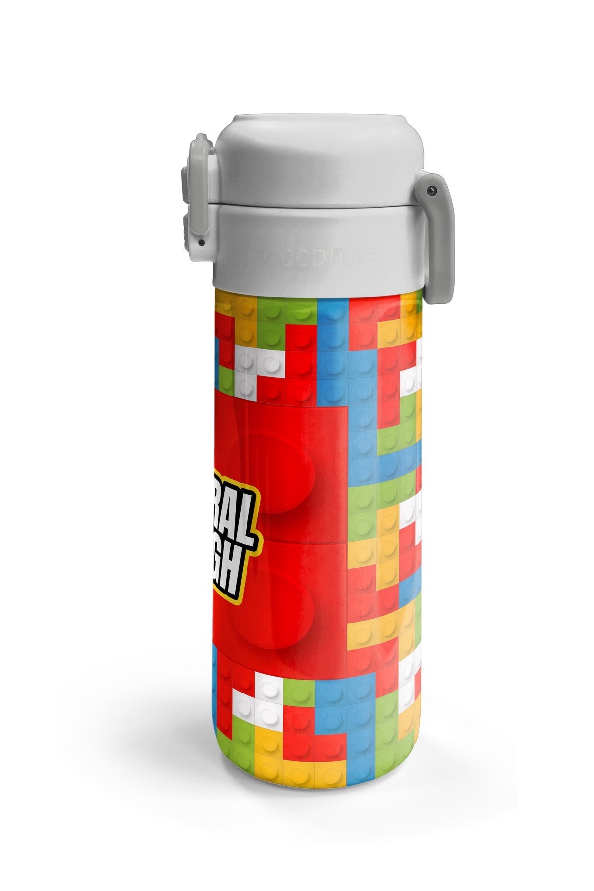 Coral High Kids Blok Desenli Pipetli ve Direkt İçim Çelik Termos 500 ml 31991-6