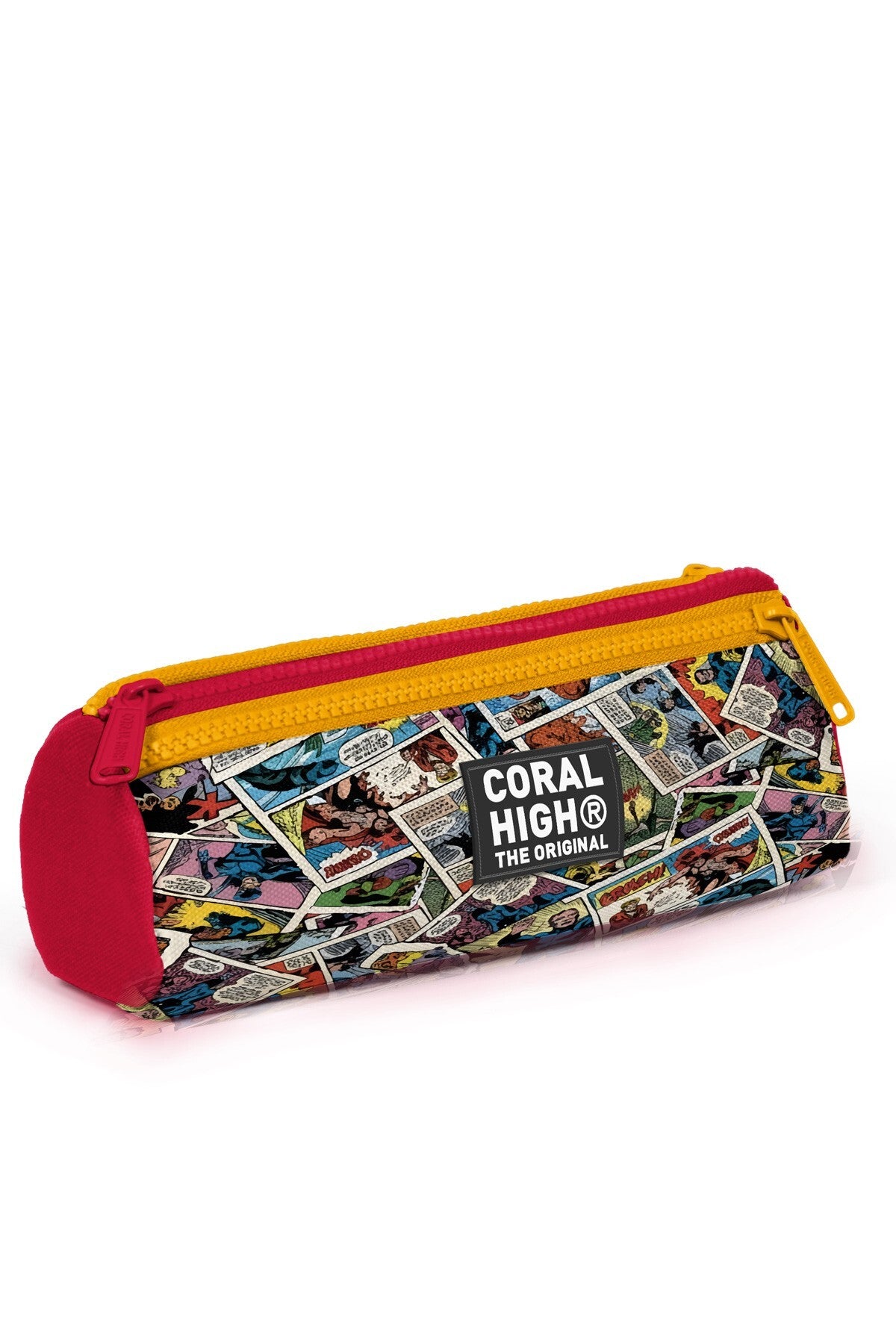 Coral High Kids Çizgi Roman Desenli Üç Bölmeli Kalem Çantası 31015-3