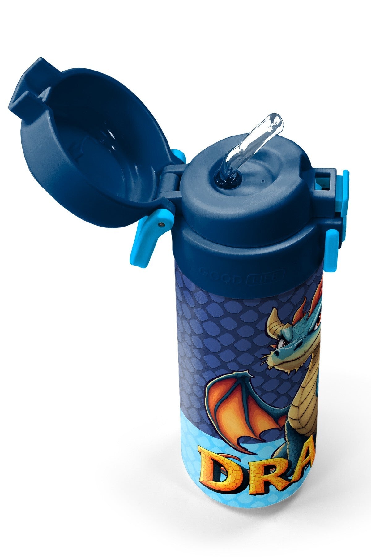 Coral High Kids Dragon Desenli Pipetli ve Direkt İçim Çelik Termos 500 ml 38113-2
