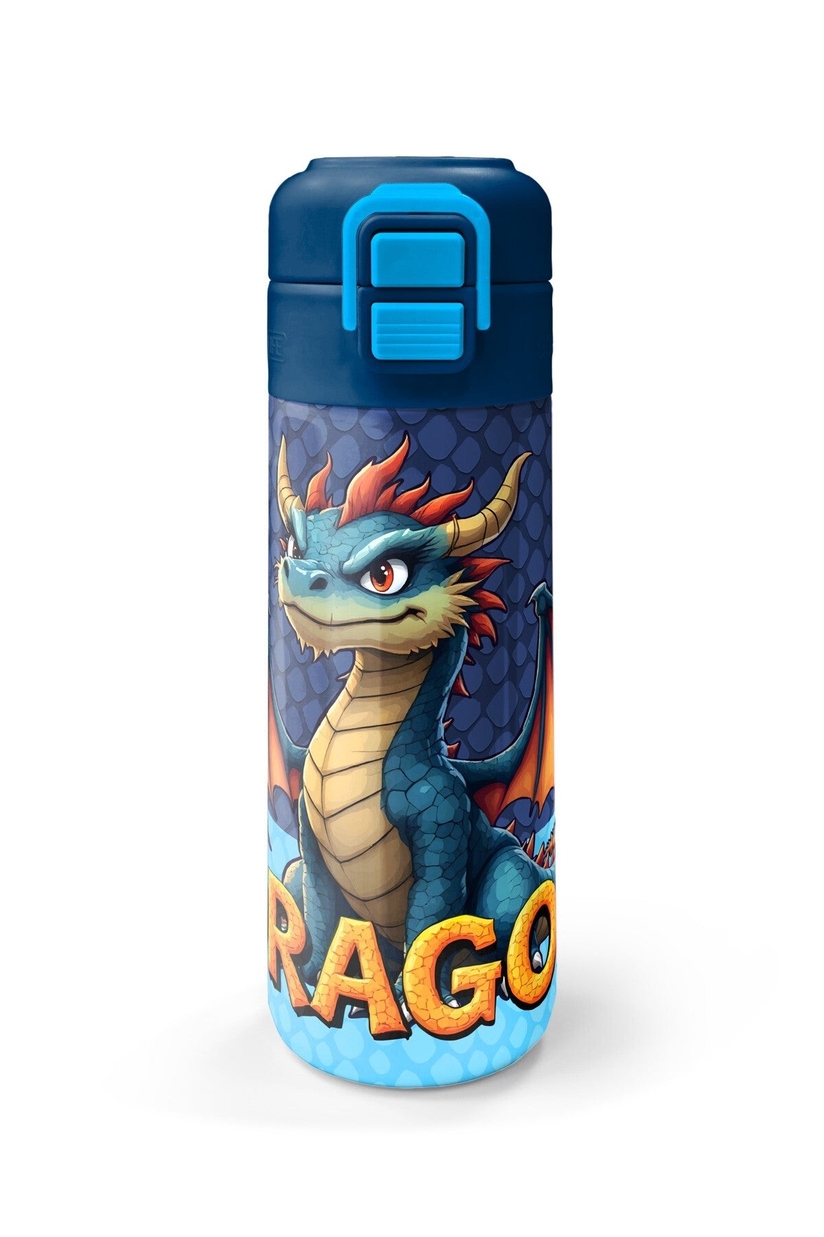 Coral High Kids Dragon Desenli Pipetli ve Direkt İçim Çelik Termos 500 ml 38113-4