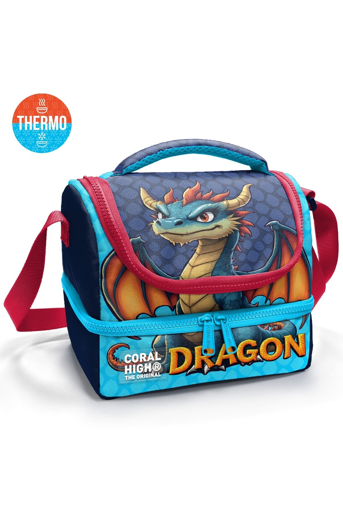 Coral High Kids Dragon Desenli Thermo İki Katlı Beslenme Çantası 37206
