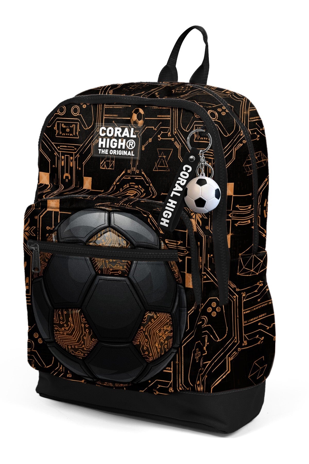 Coral High Kids Futbol Desenli Okul Sırt Çantası 33217-6