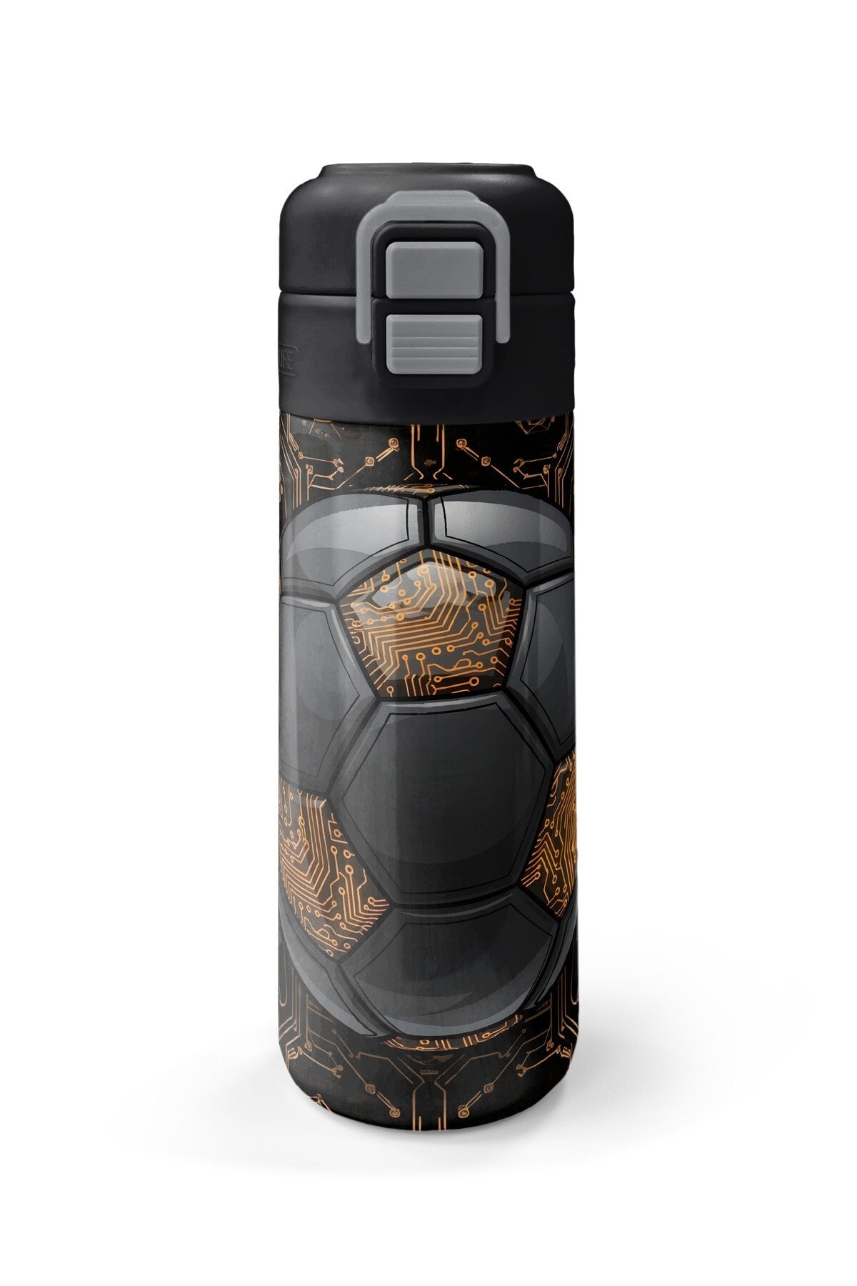 Coral High Kids Futbol Desenli Pipetli ve Direkt İçim Çelik Termos 500 ml 38117-4
