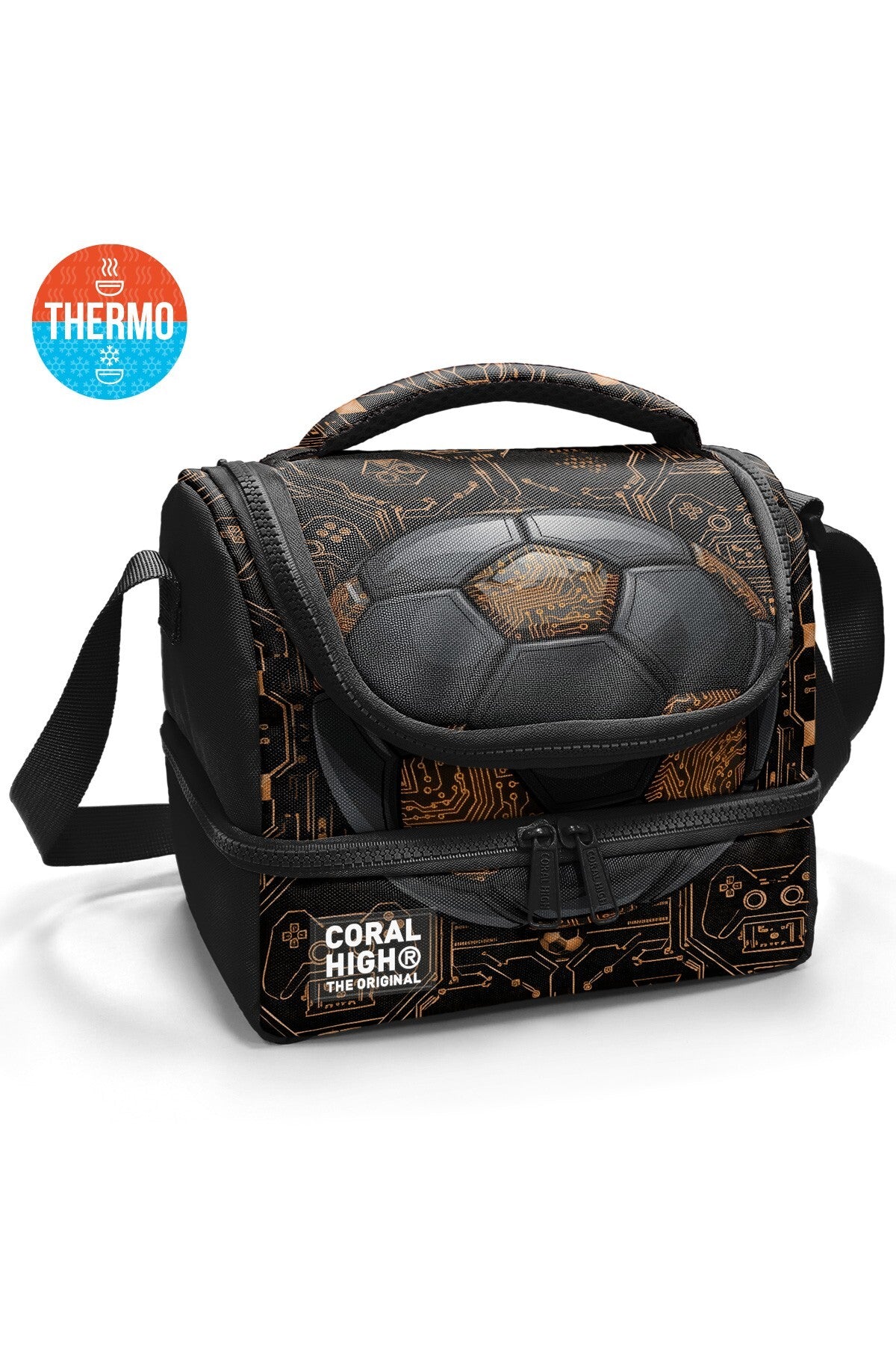 Coral High Kids Futbol Desenli Thermo İki Katlı Beslenme Çantası 37208