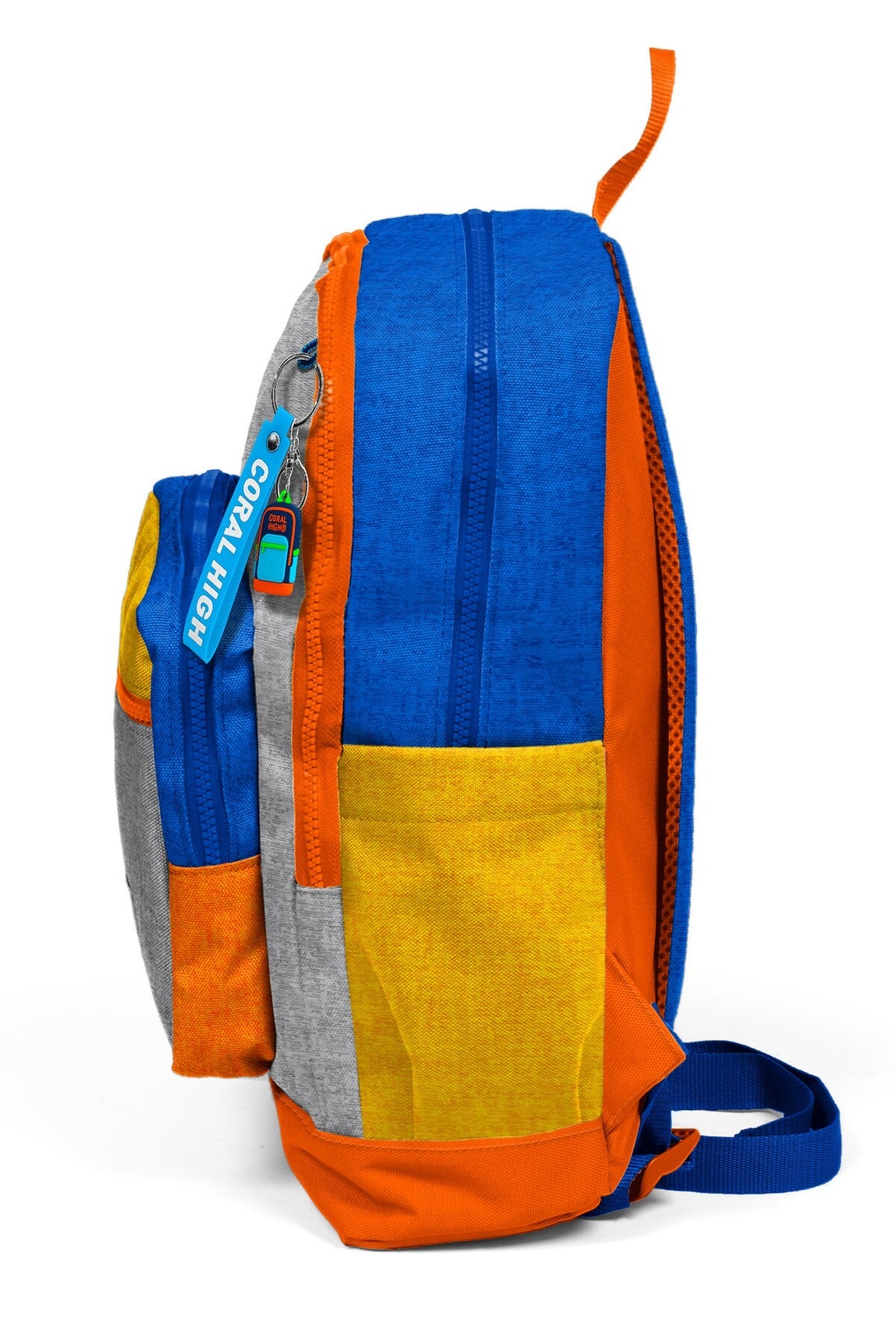 Coral High Kids Gri Turuncu Renkli Okul Sırt Çantası 33221-7