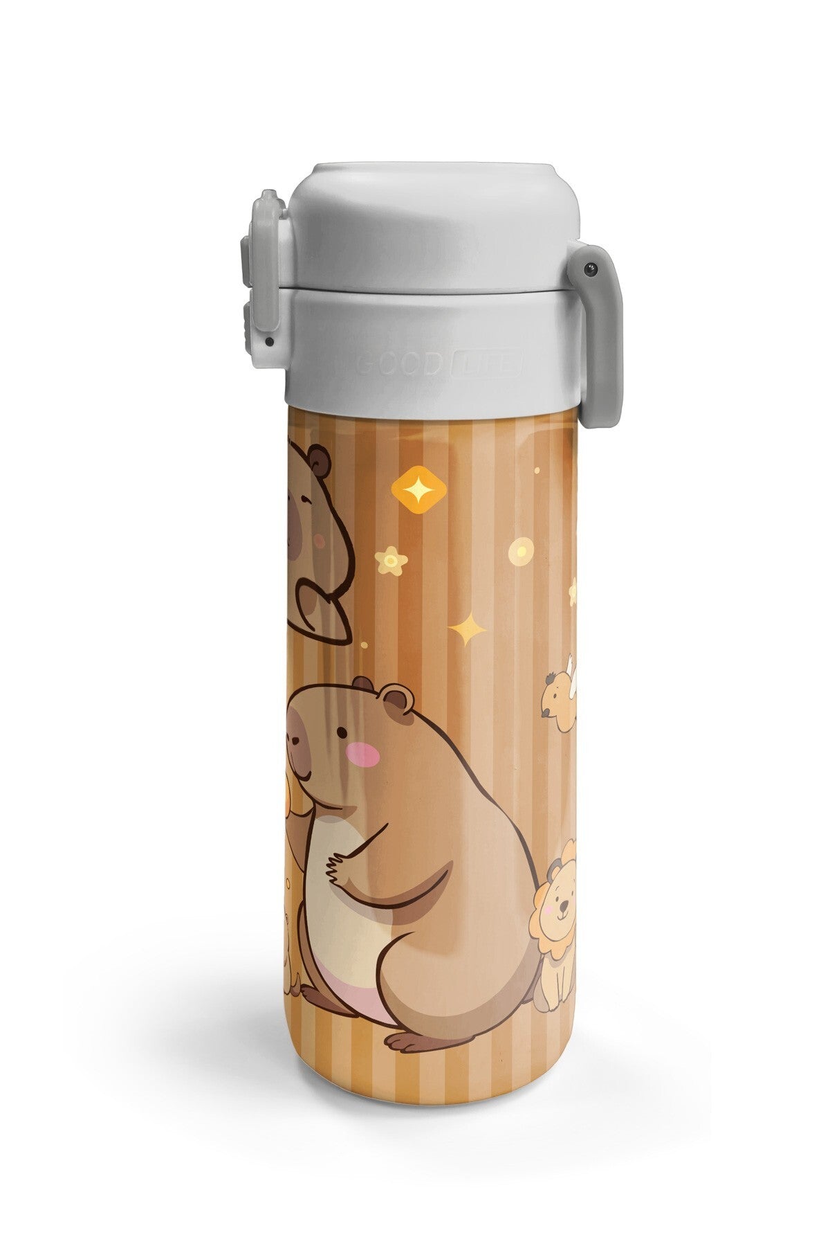 Coral High Kids Kapibara Desenli Pipetli ve Direkt İçim Çelik Termos 500 ml 31790-6