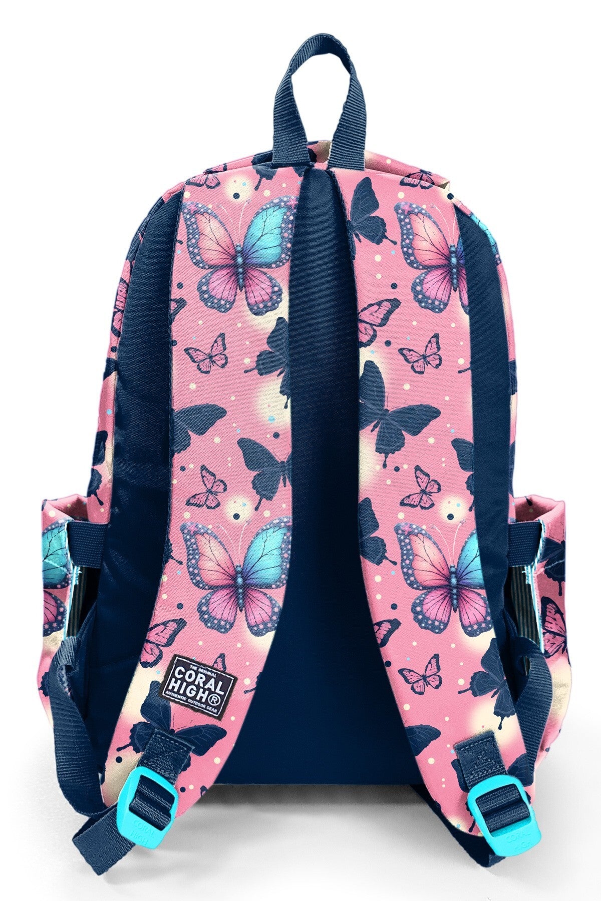 Coral High Kids Kelebek Desenli Üç Bölmeli Okul Sırt Çantası 33249-6