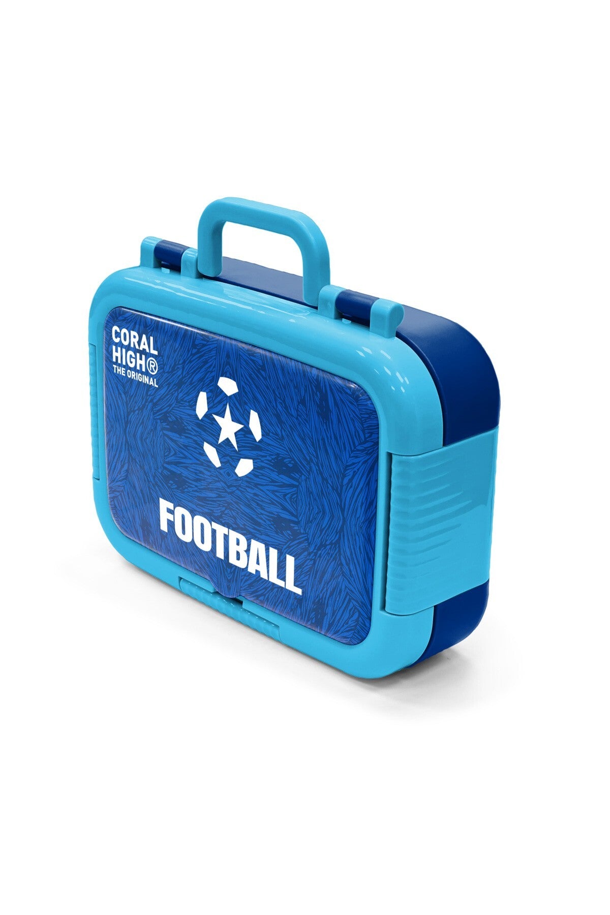 Coral High Kids Lacivert Saks Futbol Desenli Paslanmaz Çelik Beslenme Kabı 39204-4