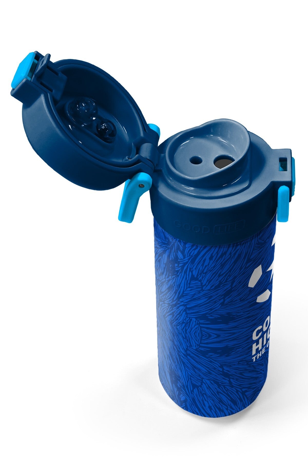 Coral High Kids Lacivert Saks Futbol Desenli Pipetli ve Direkt İçim Çelik Termos 500 ml 31897-3