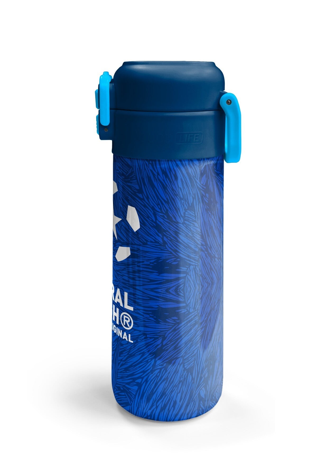 Coral High Kids Lacivert Saks Futbol Desenli Pipetli ve Direkt İçim Çelik Termos 500 ml 31897-6