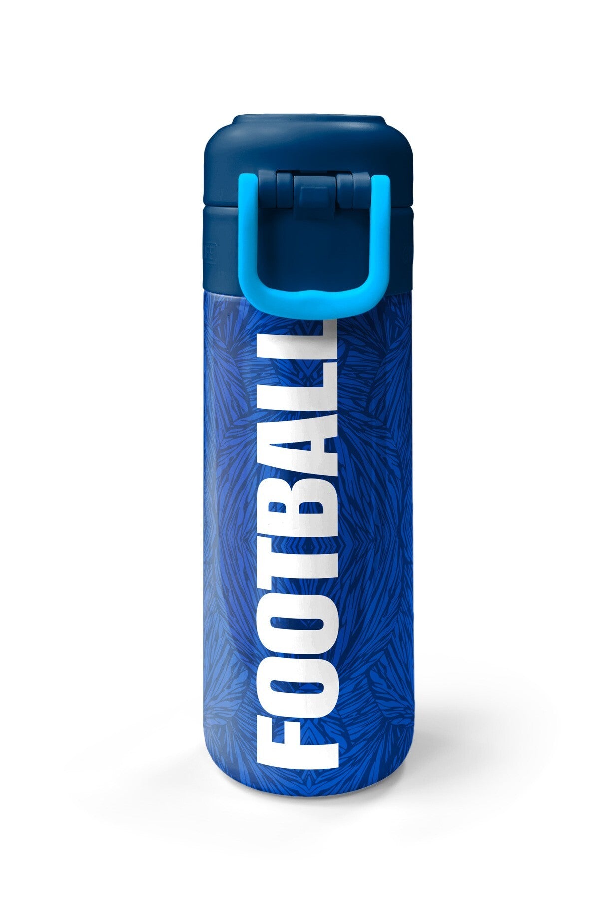 Coral High Kids Lacivert Saks Futbol Desenli Pipetli ve Direkt İçim Çelik Termos 500 ml 31897-5