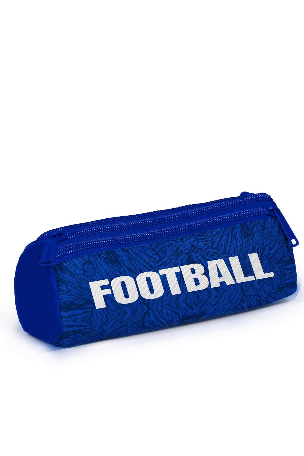 Coral High Kids Lacivert Saks Futbol Desenli Üç Bölmeli Kalem Çantası 11197-3