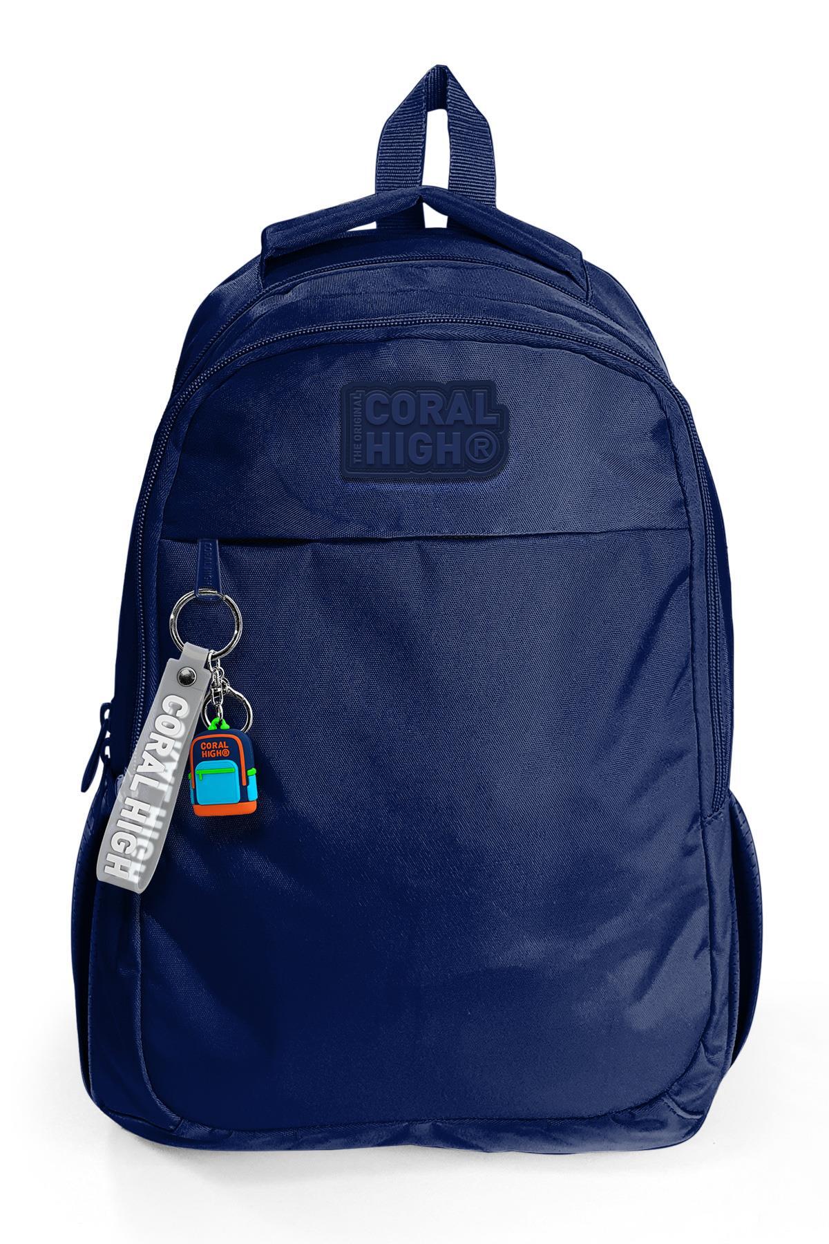 Coral High Kids Lacivert Üç Bölmeli Okul Sırt Çantası 14399-6