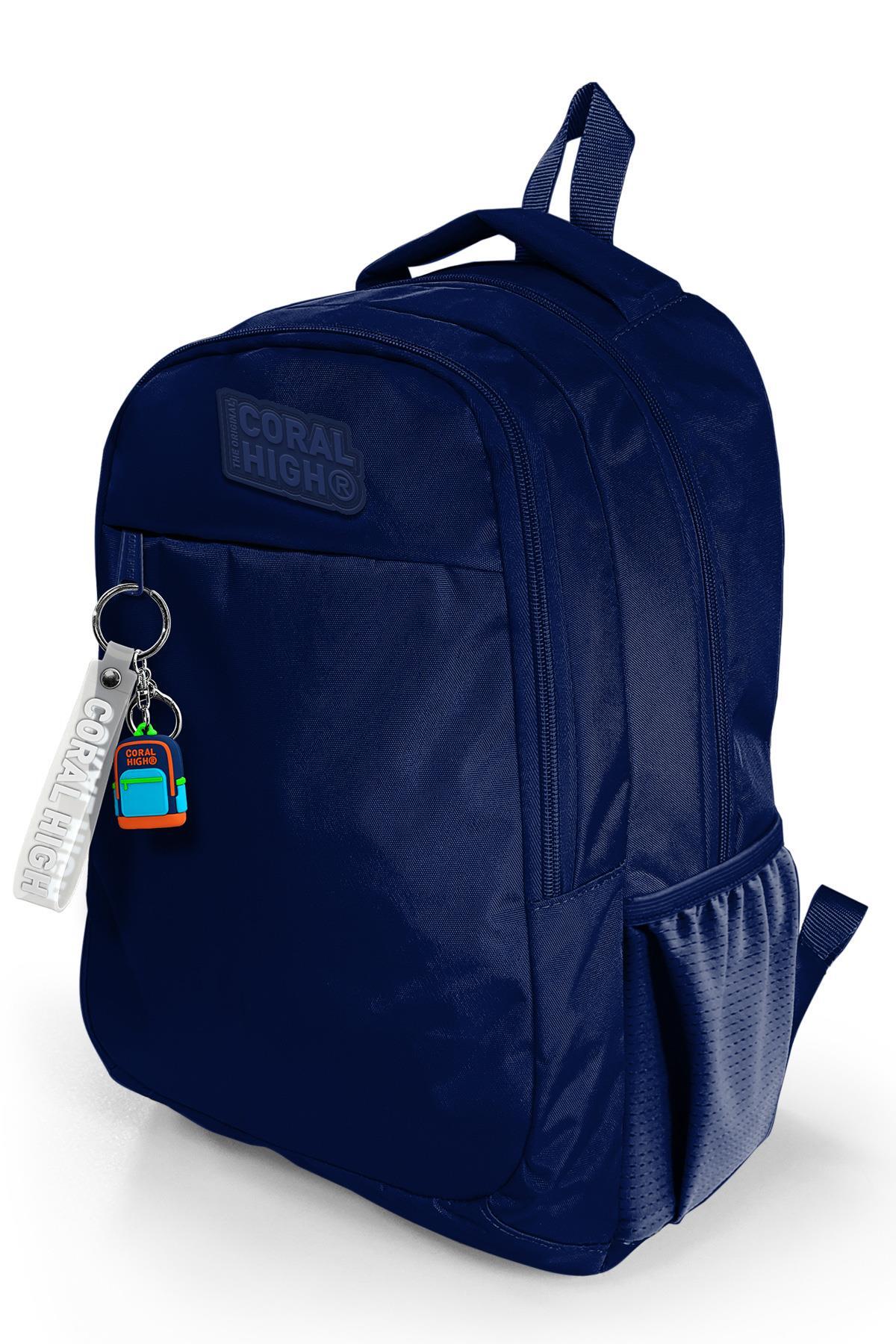 Coral High Kids Lacivert Üç Bölmeli Okul Sırt Çantası 14399-7