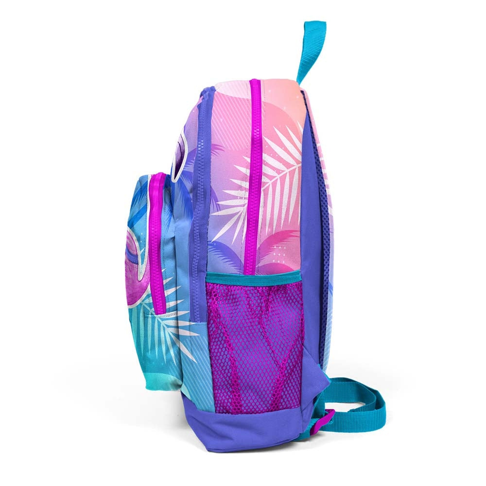 Coral High Kids Lavanta Pembe Flamingo Desenli Dört Bölmeli Okul Sırt Çantası 23705-1