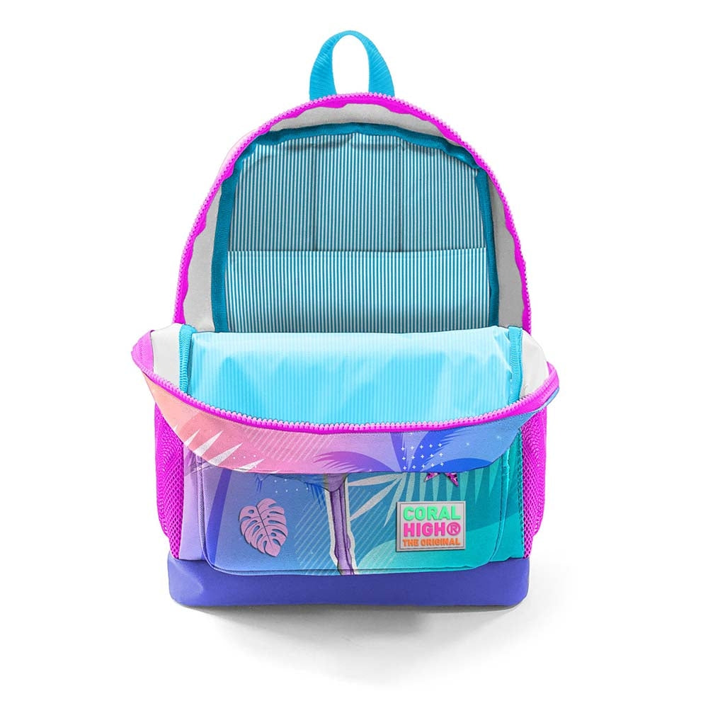Coral High Kids Lavanta Pembe Flamingo Desenli Dört Bölmeli Okul Sırt Çantası 23705-2