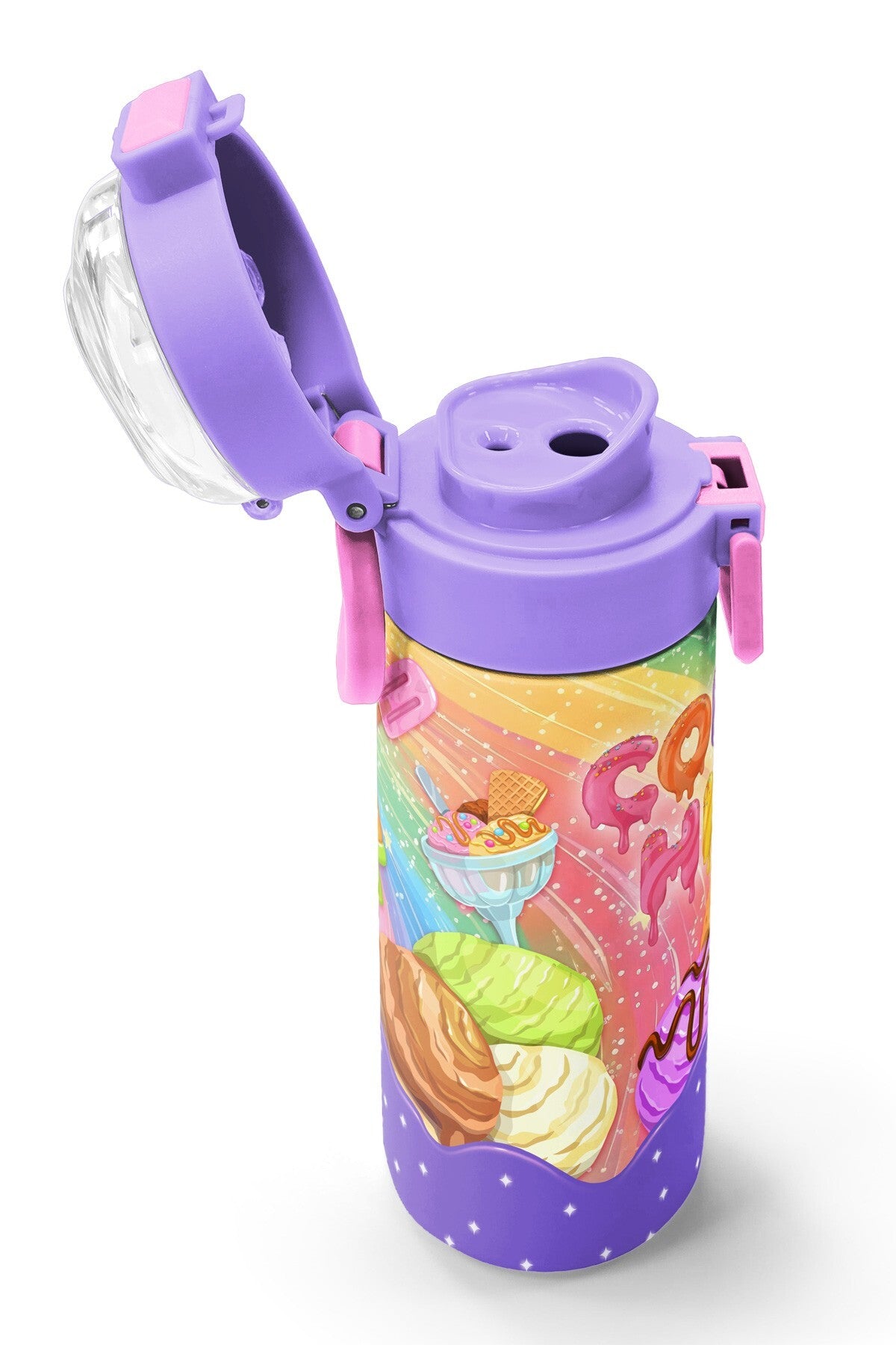 Coral High Kids Milka Dondurma Desenli Pipetli ve Direkt İçim Çelik Termos 500 ml 38136-6