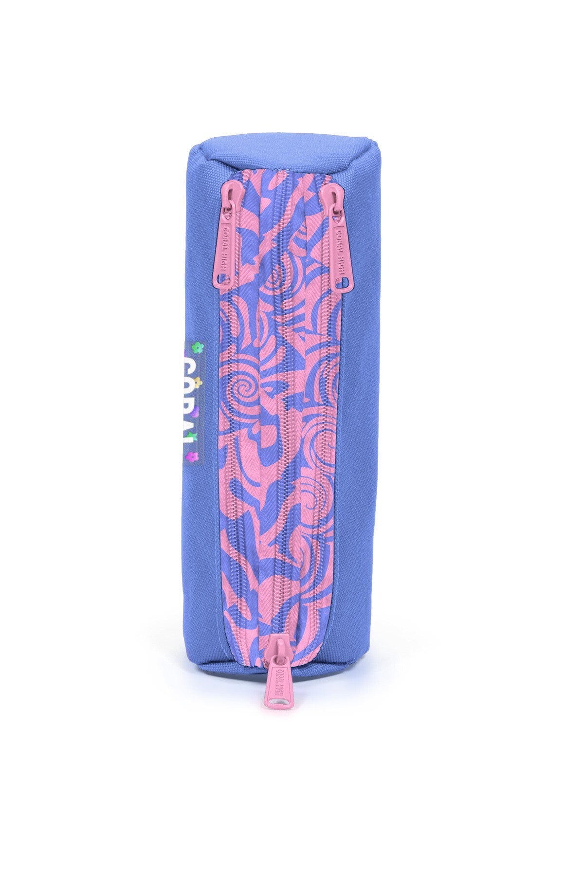 Coral High Kids Milka Geometrik Desenli Üç Bölmeli Kalem Çantası 31027