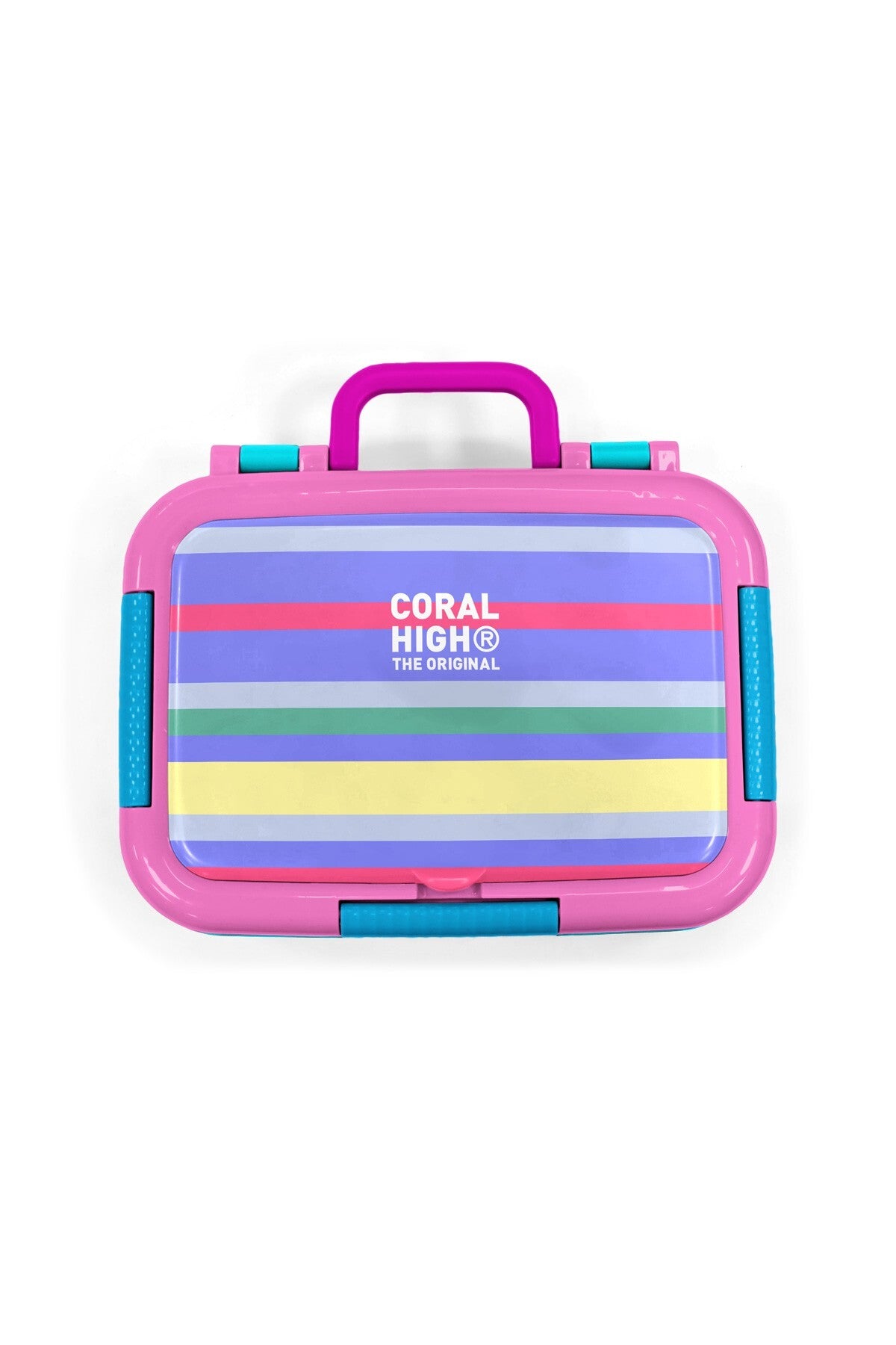 Coral High Kids Milka Gri Sarı Çizgi Desenli Paslanmaz Çelik Beslenme Kabı 39102-5