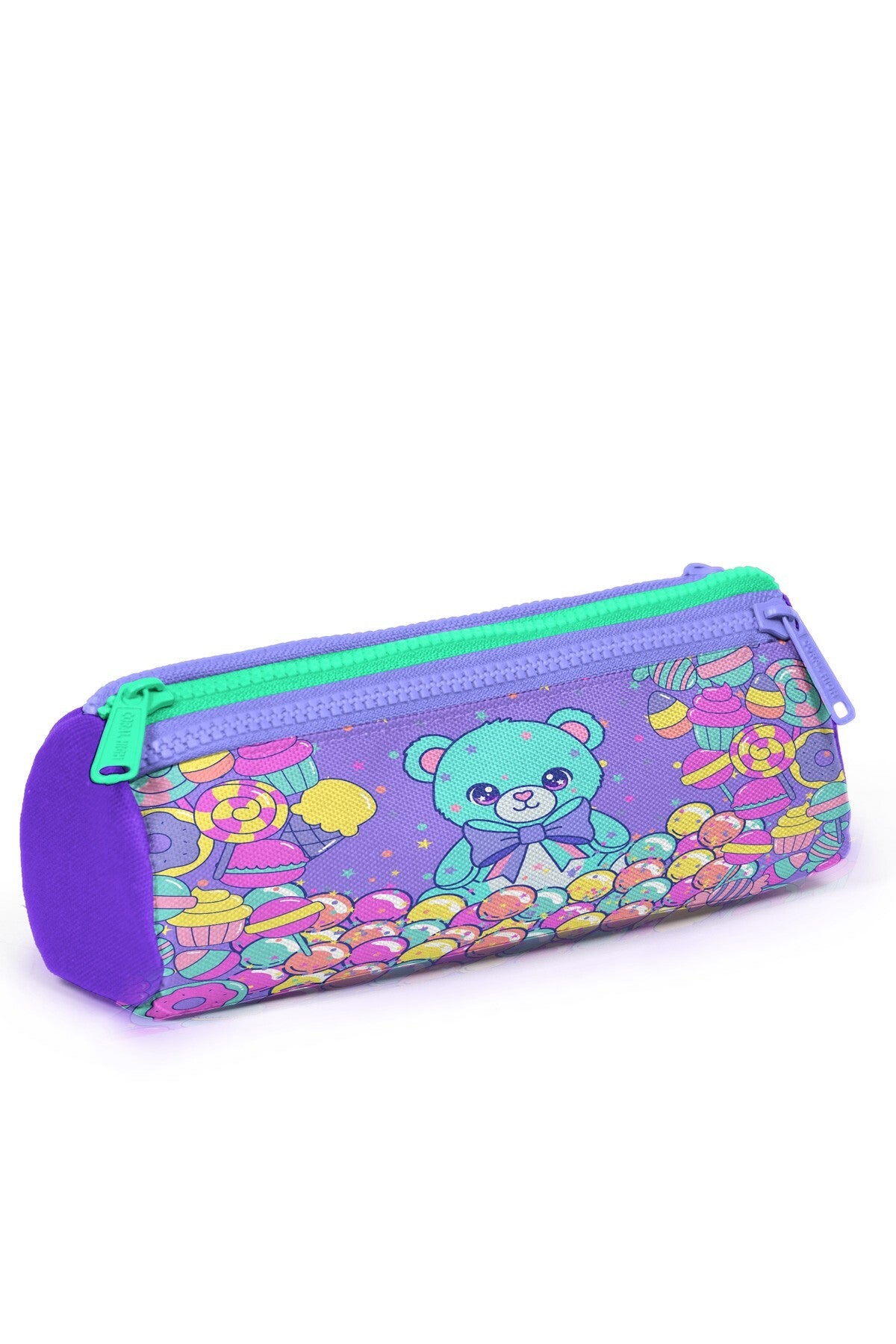 Coral High Kids Milka Şeker Ayıcık Desenli Üç Bölmeli Kalem Çantası 31005-3