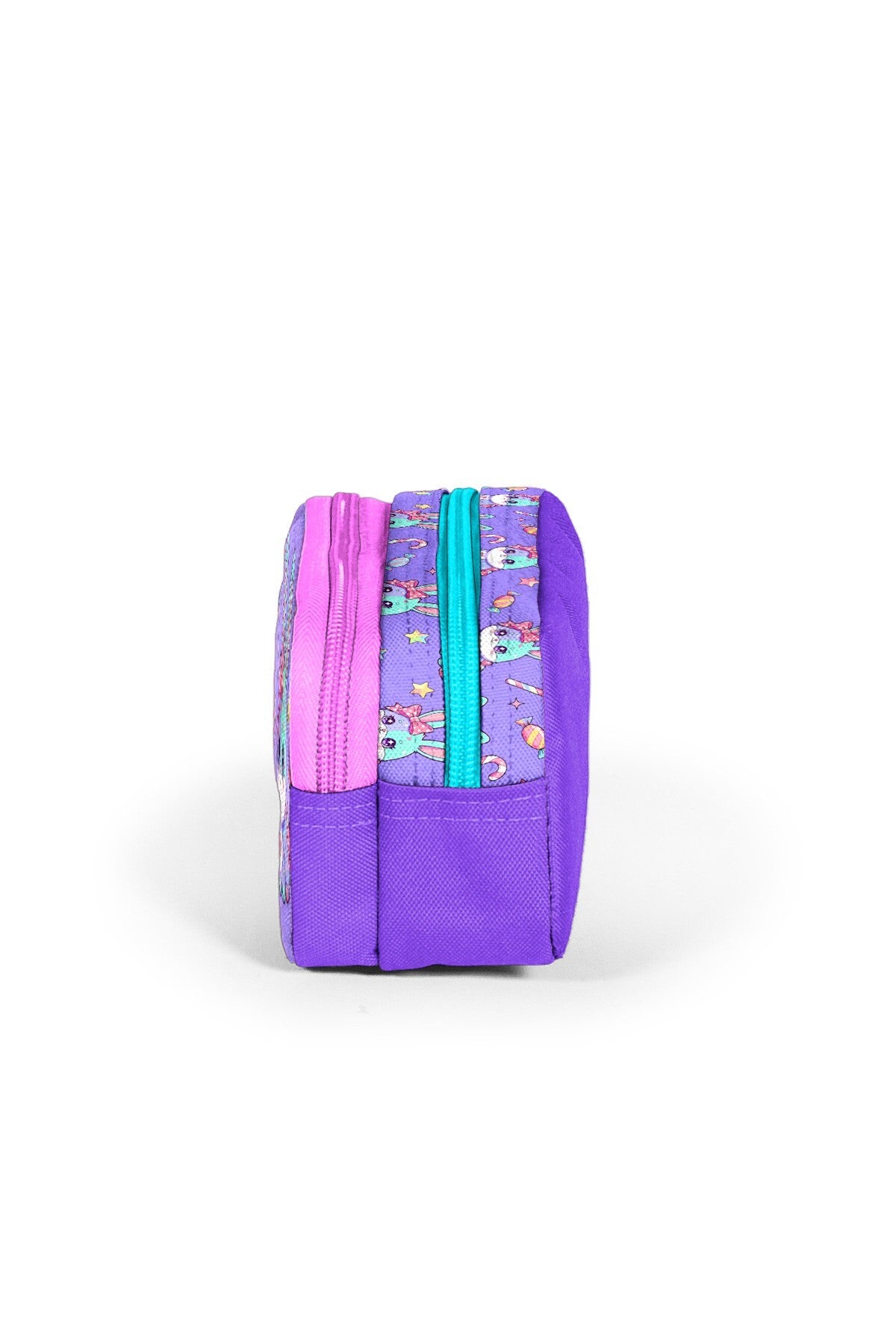 Coral High Kids Milka Su Yeşili Tavşan Desenli İki Bölmeli Kalem Çantası 31055-2