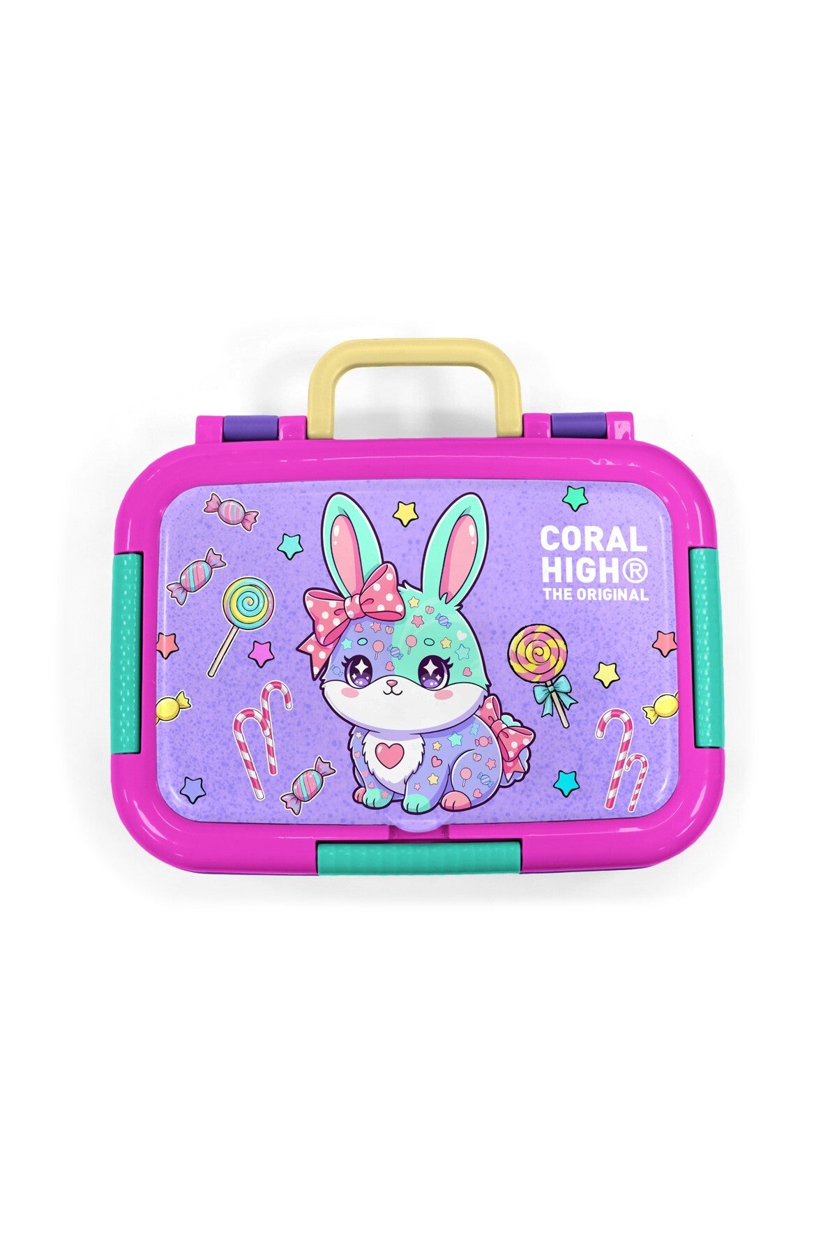 Coral High Kids Milka Su Yeşili Tavşan Desenli Paslanmaz Çelik Beslenme Kabı 39155-5