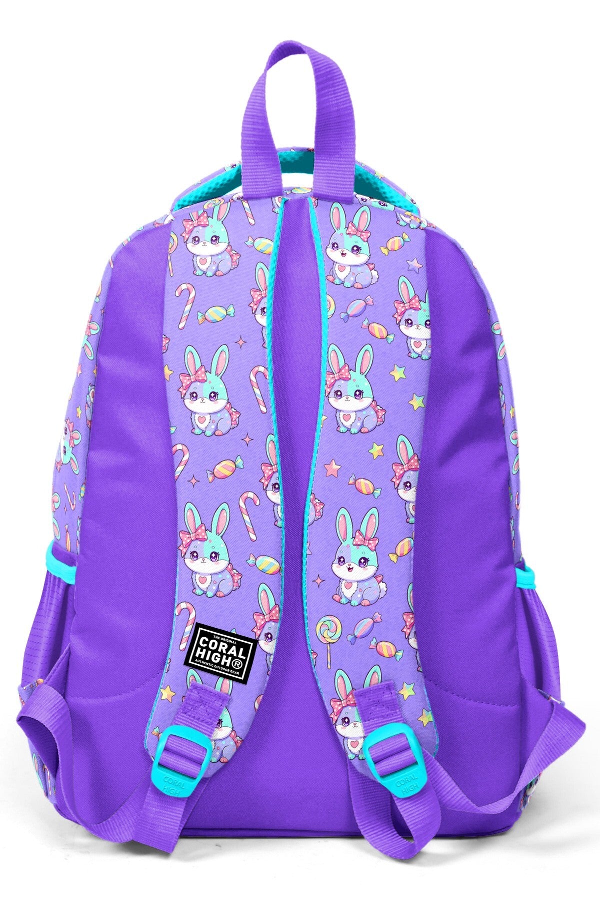 Coral High Kids Milka Su Yeşili Tavşan Desenli Üç Bölmeli Okul Sırt Çantası 33255-3