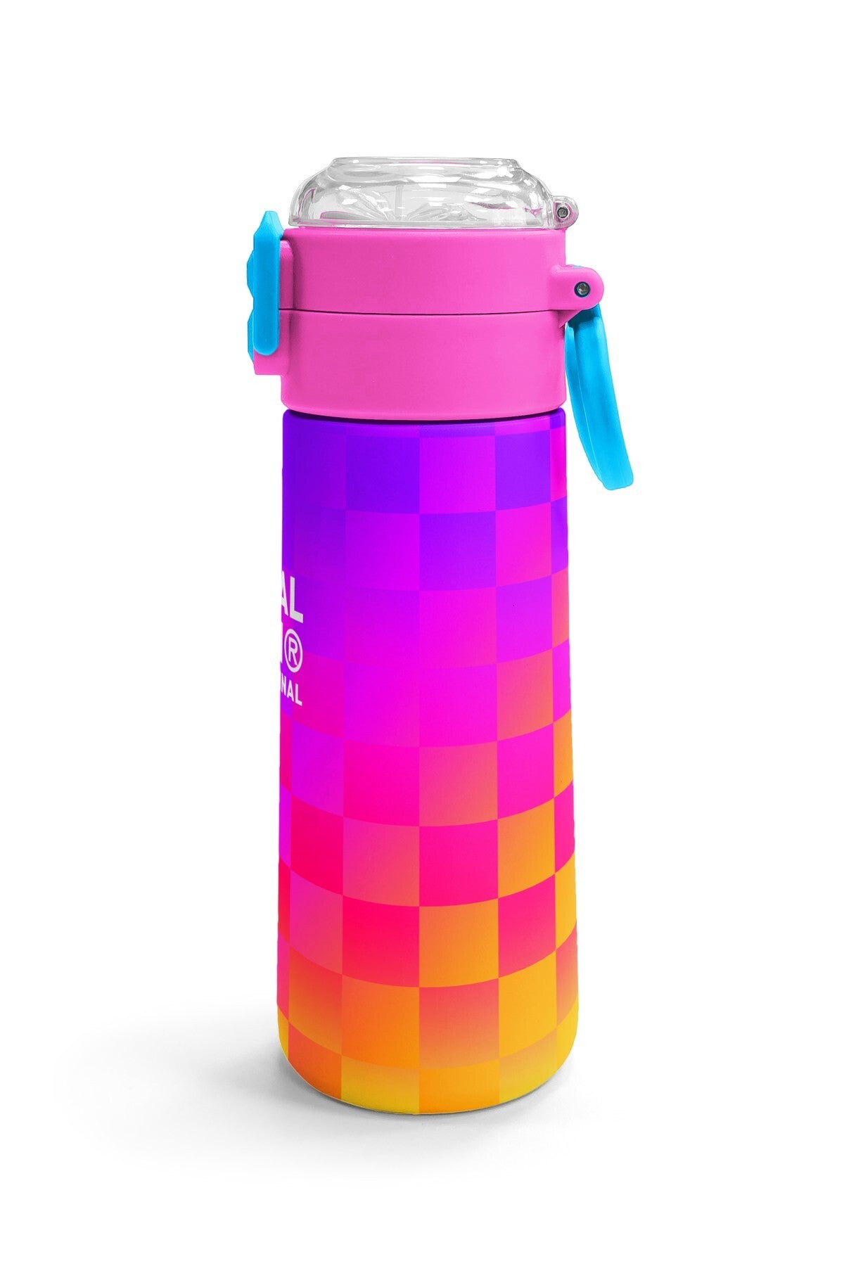 Coral High Kids Neon Renkli Dama Desenli Pipetli ve Direkt İçim Çelik Termos 500 Ml 38103-3