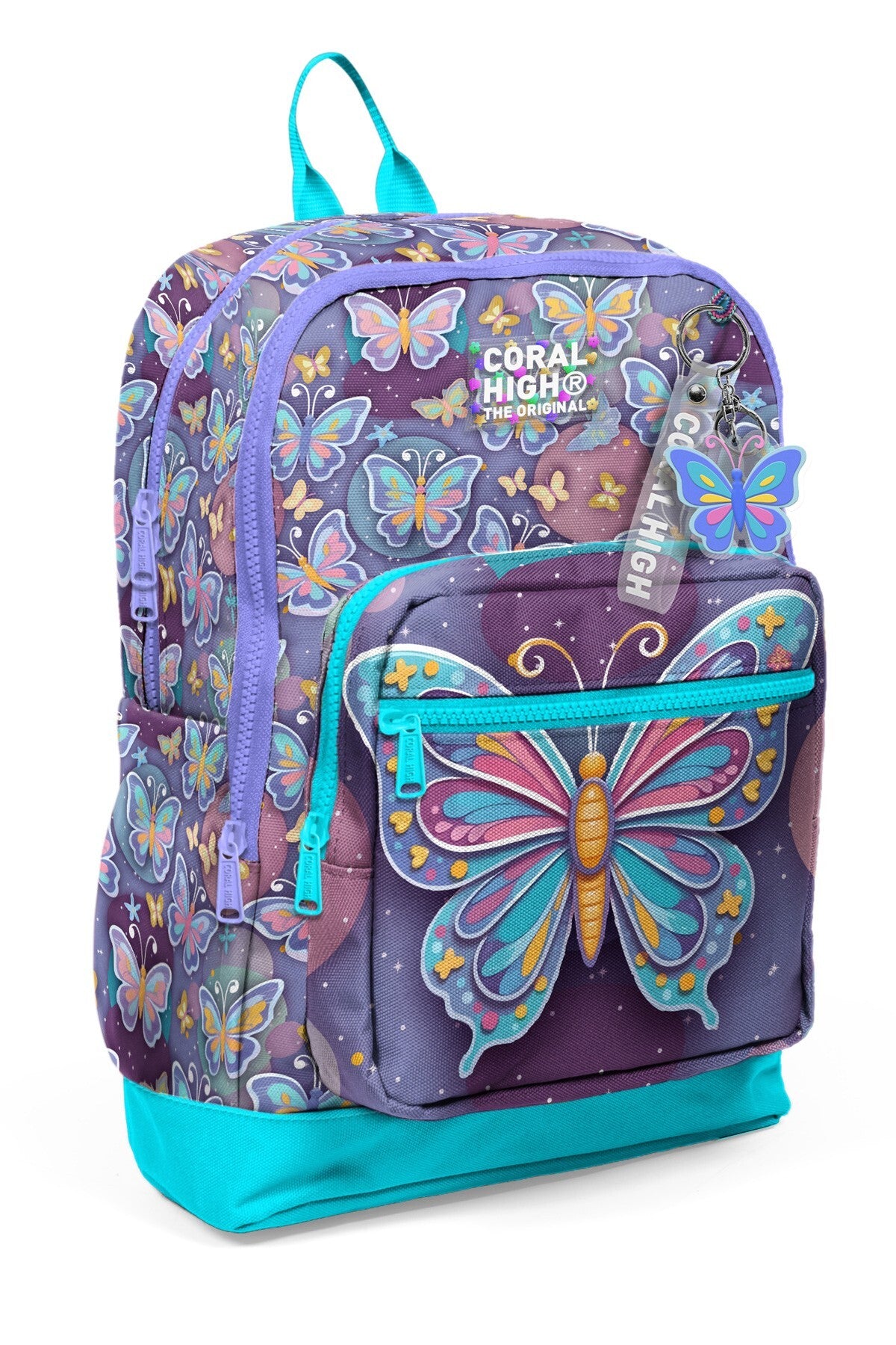 Coral High Kids Pastel Renkli Kelebek Desenli Okul Sırt Çantası 33206-1