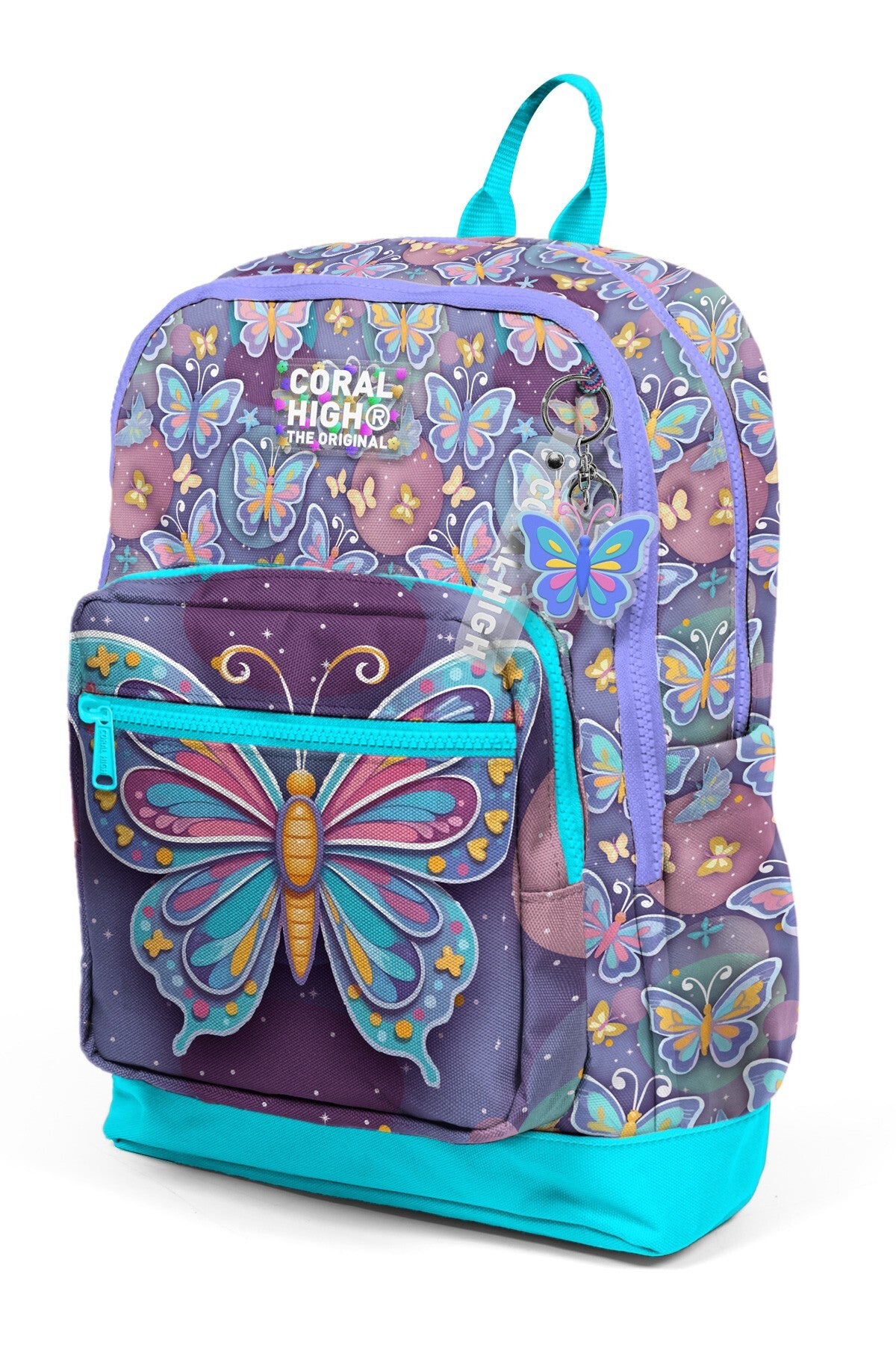 Coral High Kids Pastel Renkli Kelebek Desenli Okul Sırt Çantası 33206-6