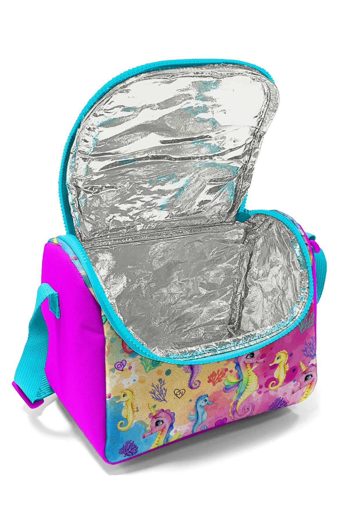 Coral High Kids Pembe Rengarenk Denizatı Desenli Thermo Beslenme Çantası 11825-4