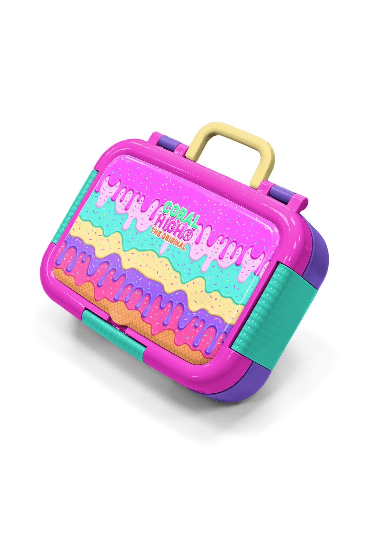 Coral High Kids Pembe Rengarenk Dondurma Desenli Paslanmaz Çelik Beslenme Kabı 39244-1