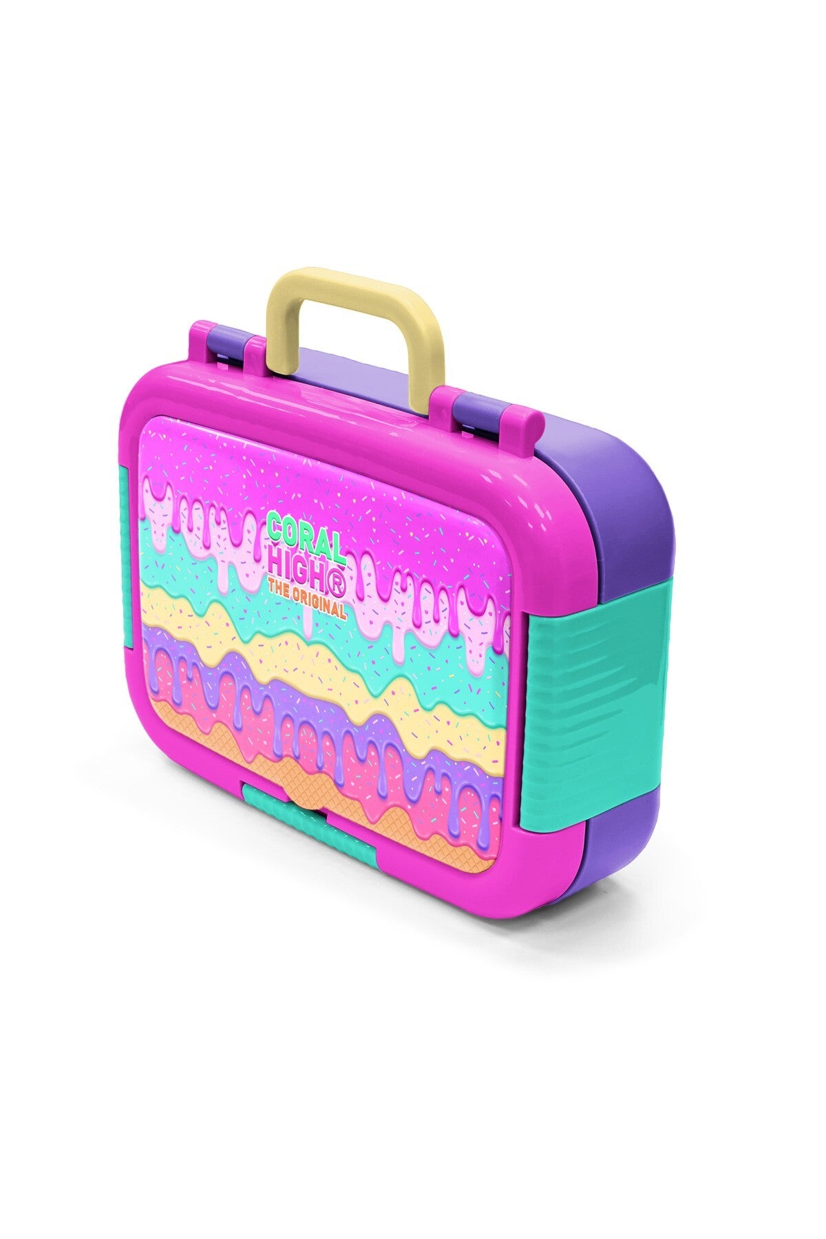 Coral High Kids Pembe Rengarenk Dondurma Desenli Paslanmaz Çelik Beslenme Kabı 39244-4