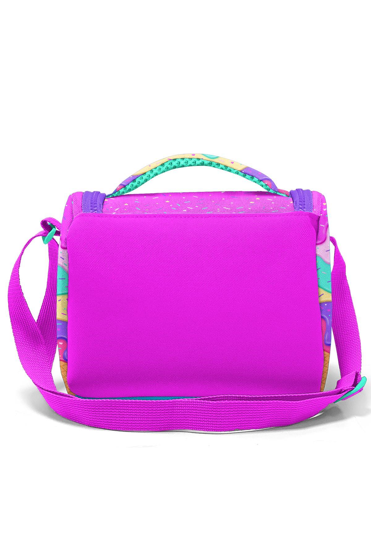 Coral High Kids Pembe Rengarenk Dondurma Desenli Thermo Beslenme Çantası 11731-3