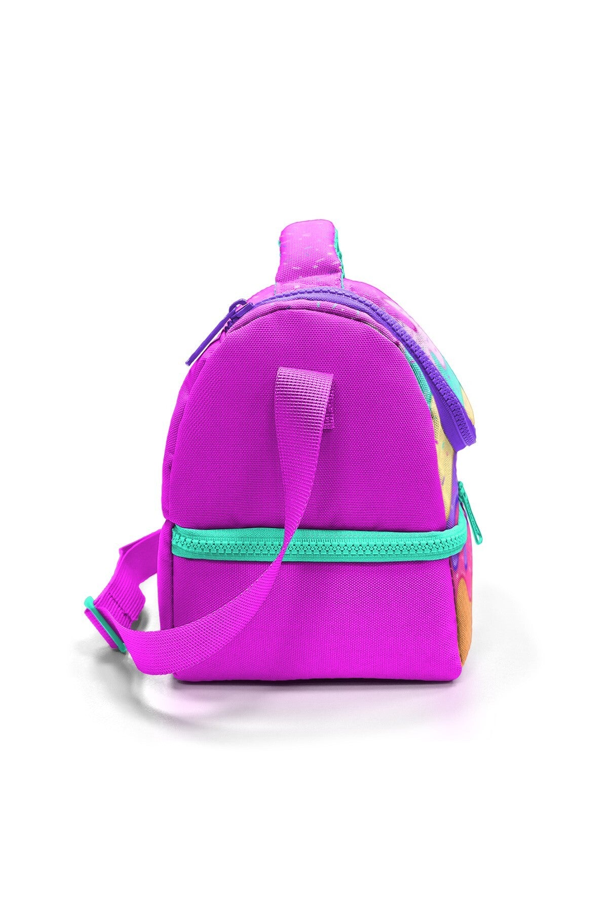 Coral High Kids Pembe Rengarenk Dondurma Desenli Thermo İki Katlı Beslenme Çantası 37211-7