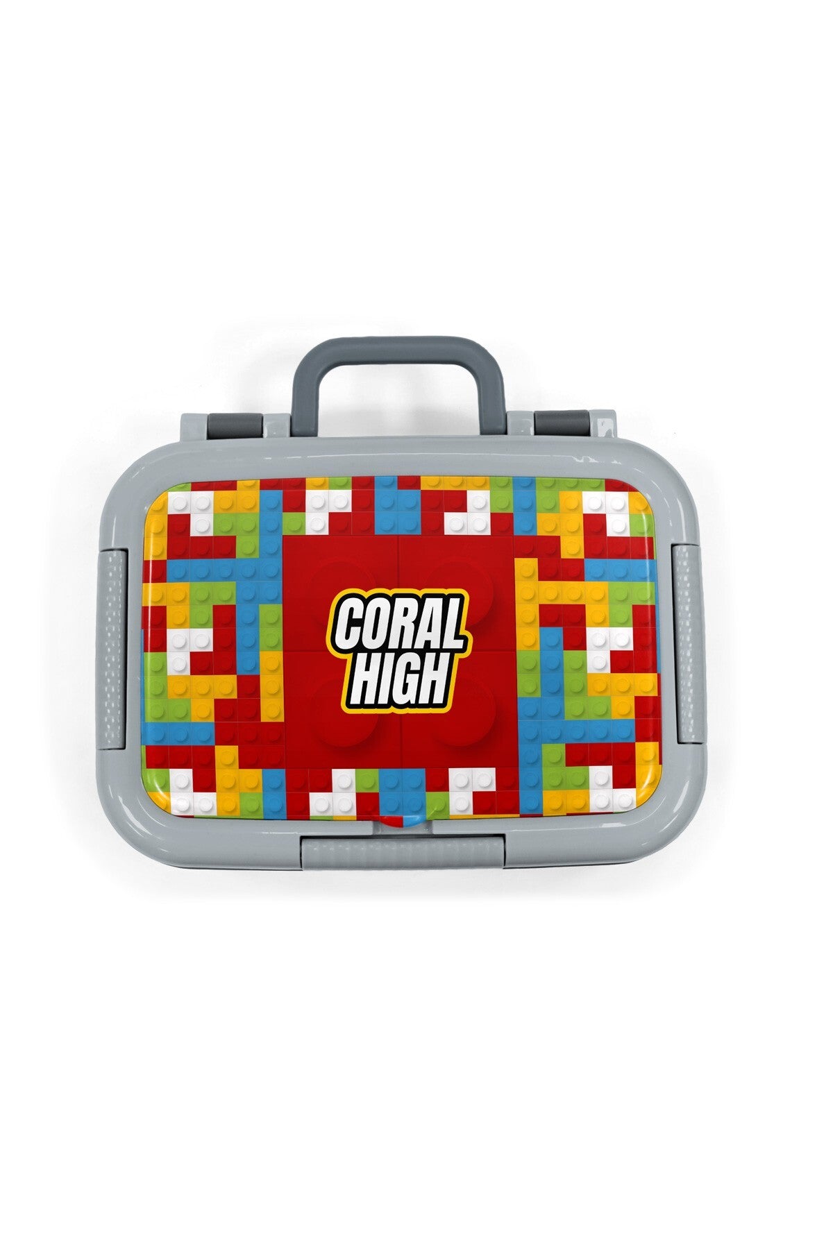 Coral High Kids Renkli Blok Desenli Paslanmaz Çelik Beslenme Kabı 39283-5