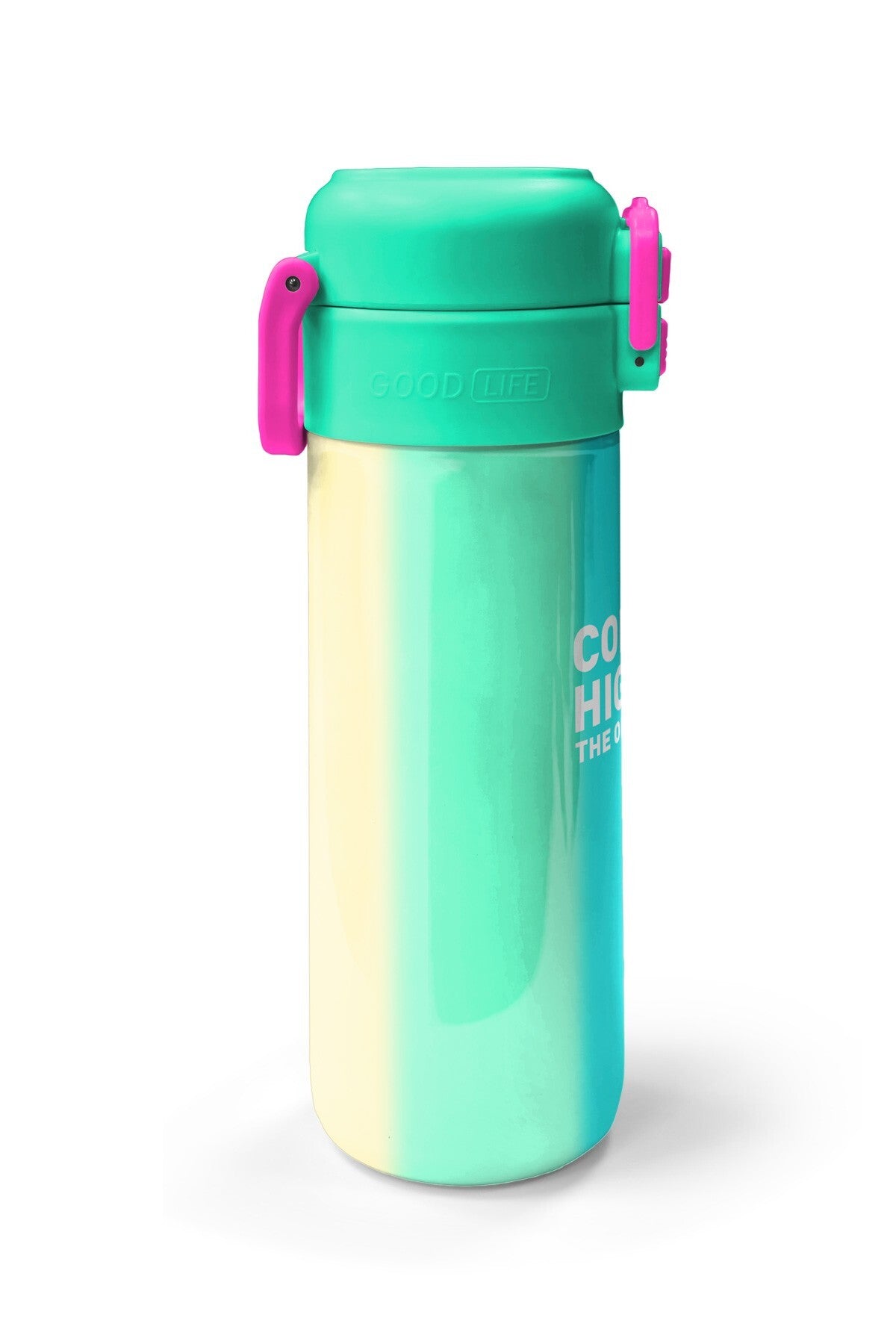 Coral High Kids Renkli Çizgili Pipetli ve Direkt İçim Çelik Termos 500 Ml 31844-5