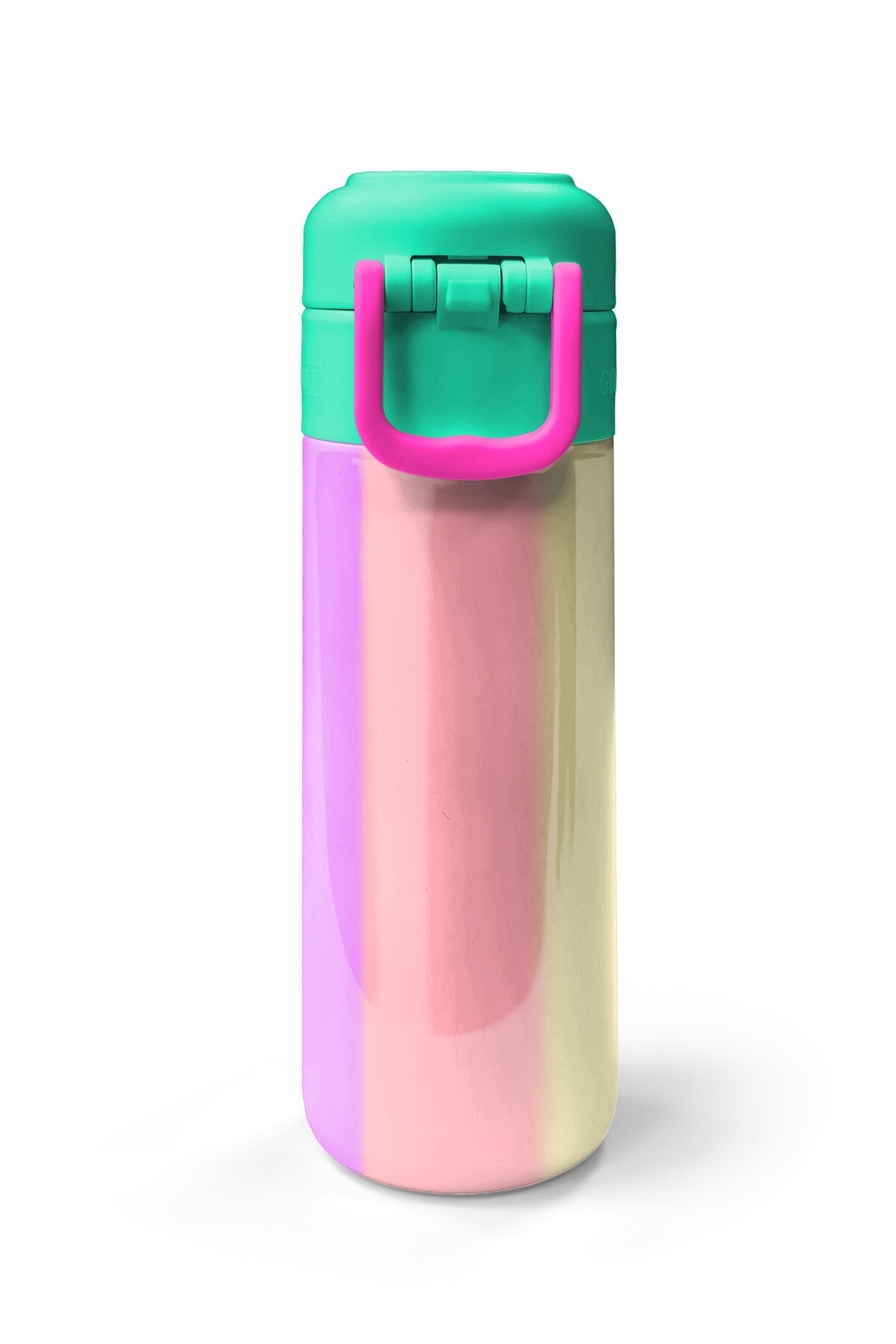 Coral High Kids Renkli Çizgili Pipetli ve Direkt İçim Çelik Termos 500 Ml 31844-7