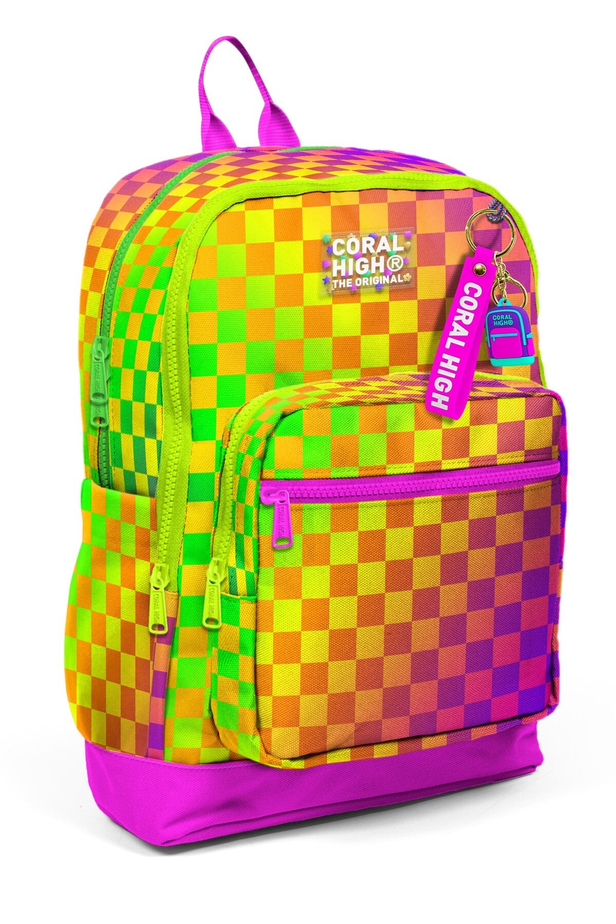 Coral High Kids Renkli Dama Desenli Okul Sırt Çantası 33203-1