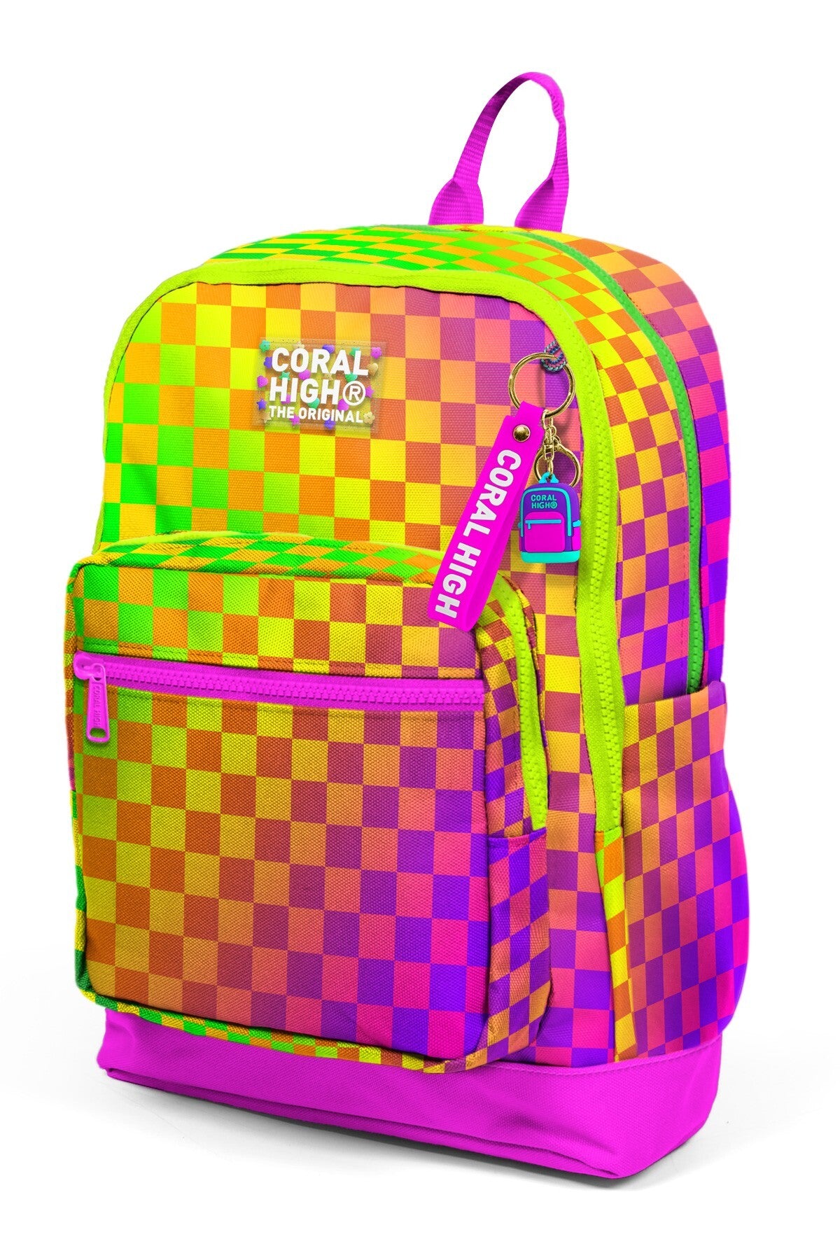Coral High Kids Renkli Dama Desenli Okul Sırt Çantası 33203-6