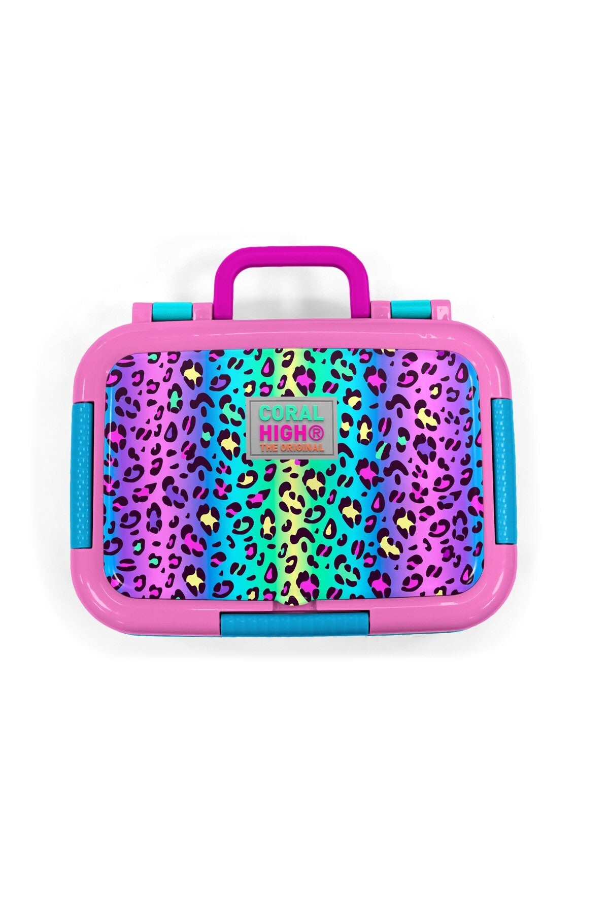 Coral High Kids Renkli Leopar Desenli Paslanmaz Çelik Beslenme Kabı 39277-5
