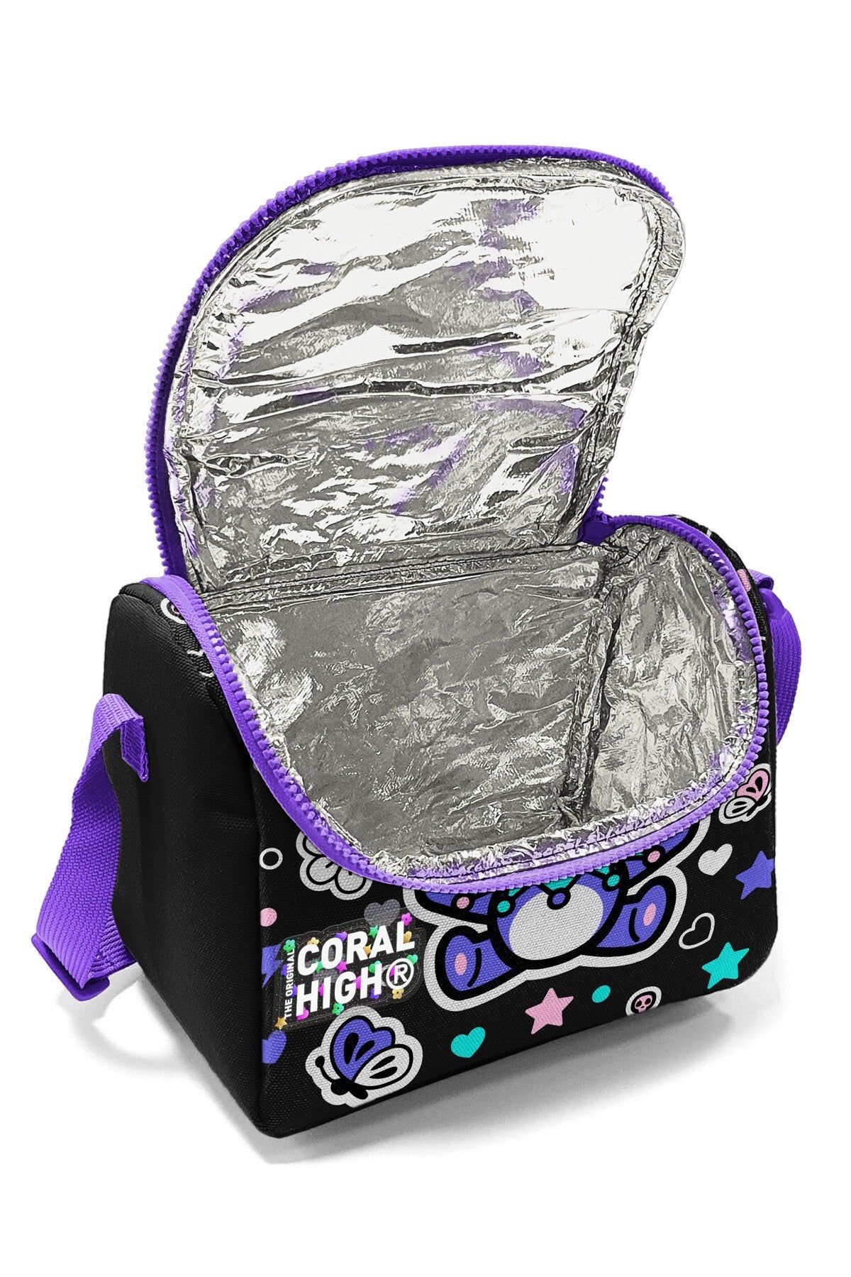Coral High Kids Siyah Ayıcık Desenli Thermo Beslenme Çantası 37142