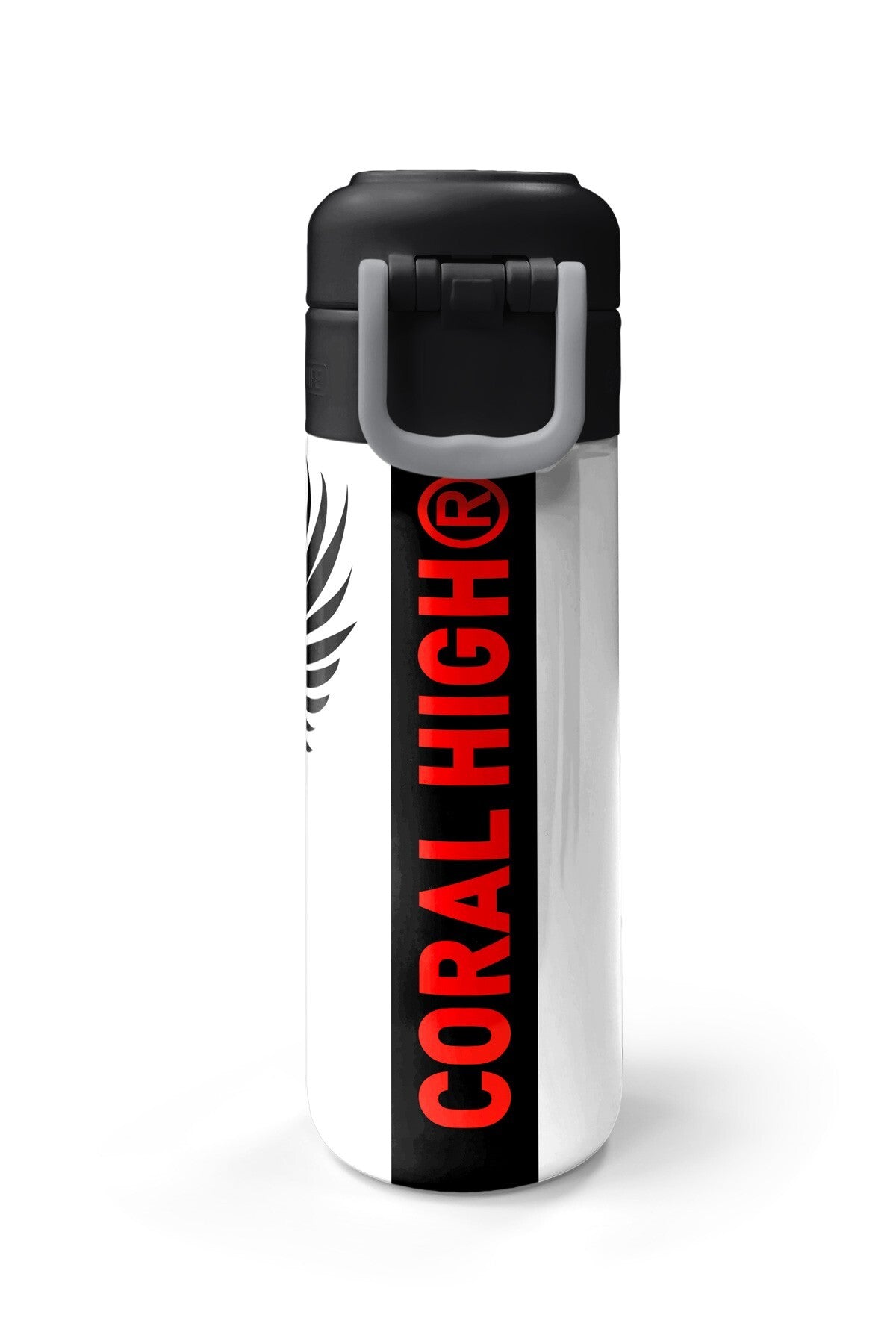 Coral High Kids Siyah Beyaz Kartal Taraftar Desenli Pipetli ve Direkt İçim Çelik Termos 500 ml 31789-7