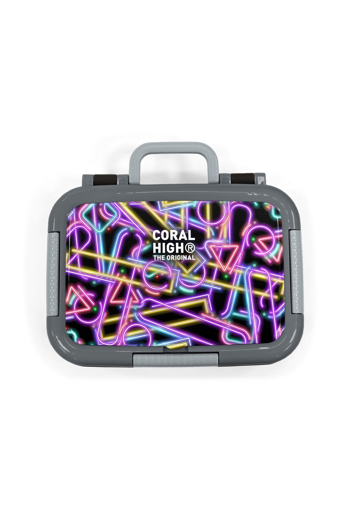 Coral High Kids Siyah Renkli Neon Desenli Paslanmaz Çelik Beslenme Kabı 39148-5