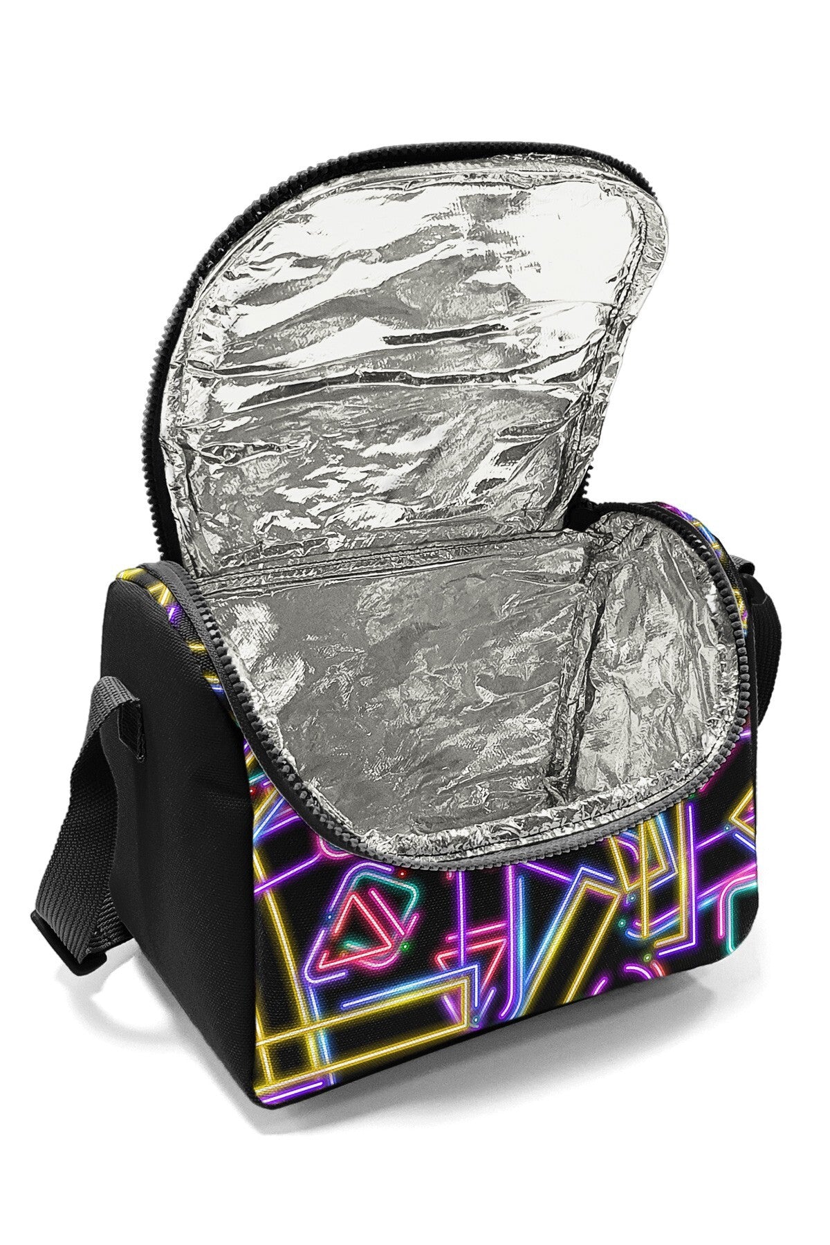 Coral High Kids Siyah Renkli Neon Desenli Thermo Beslenme Çantası 37148-1
