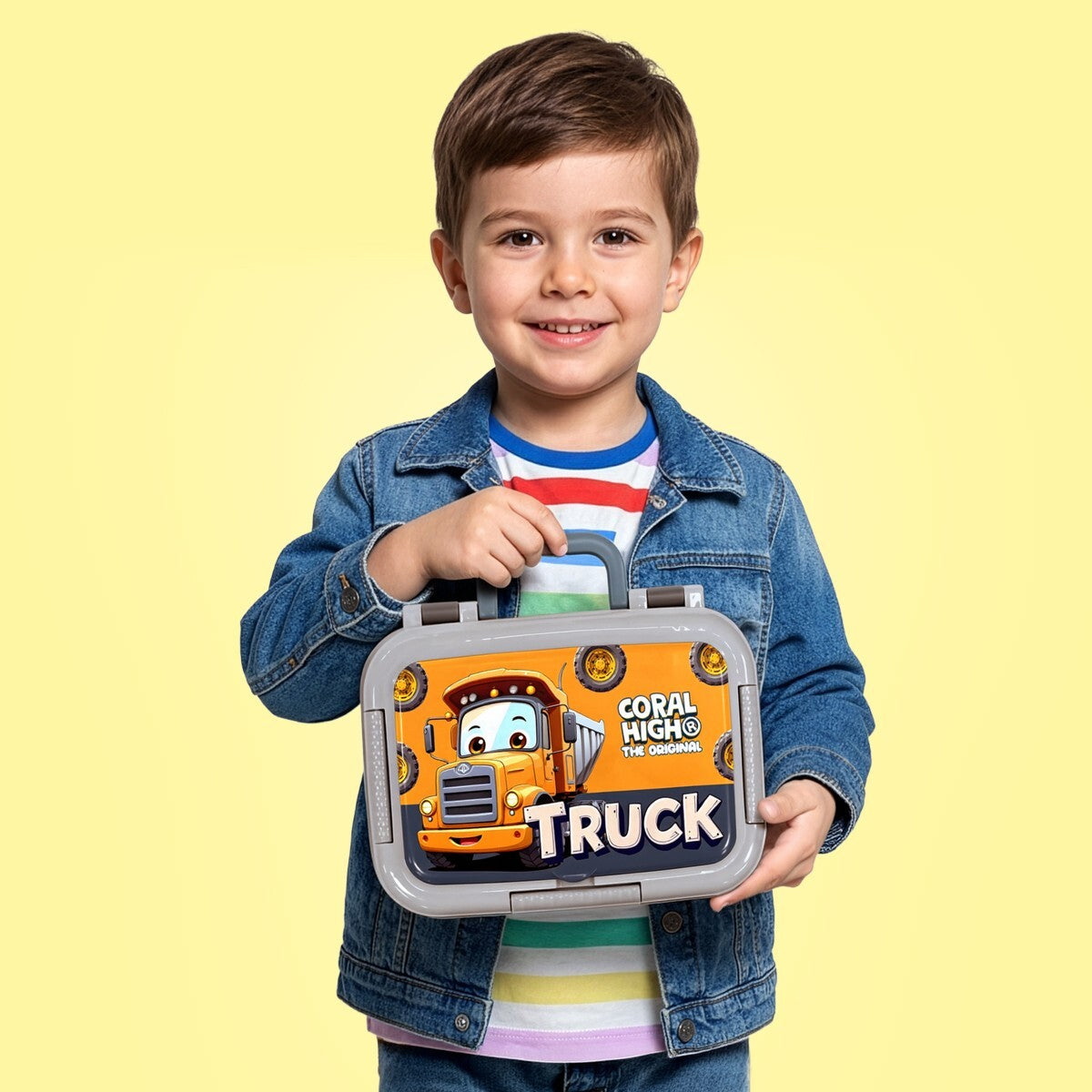 Coral High Kids Truck Desenli Paslanmaz Çelik Beslenme Kabı 39161-4