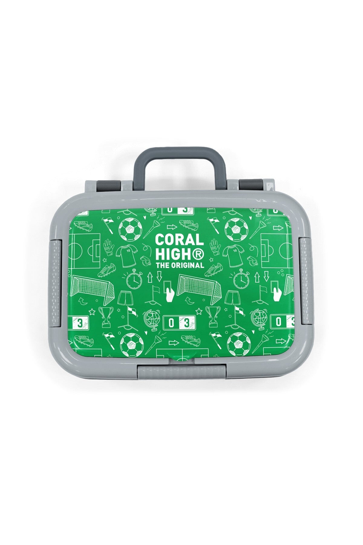 Coral High Kids Yeşil Futbol Desenli Paslanmaz Çelik Beslenme Kabı 39147-5